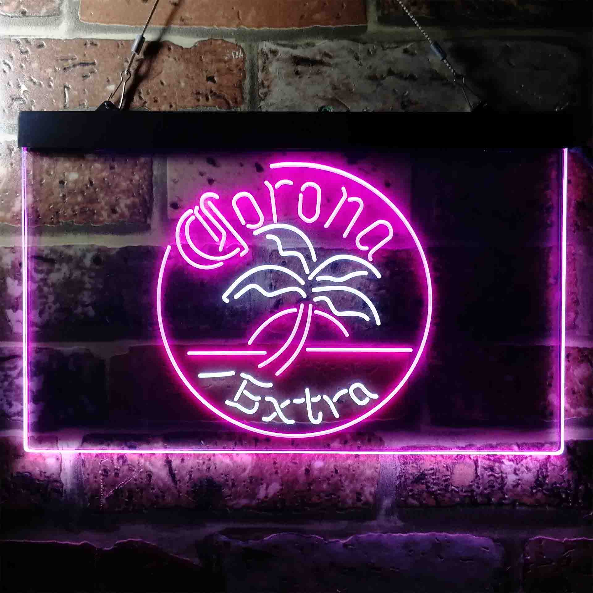 Corona Palm Tree Island Circle Neon-Like LED Sign - Image 7