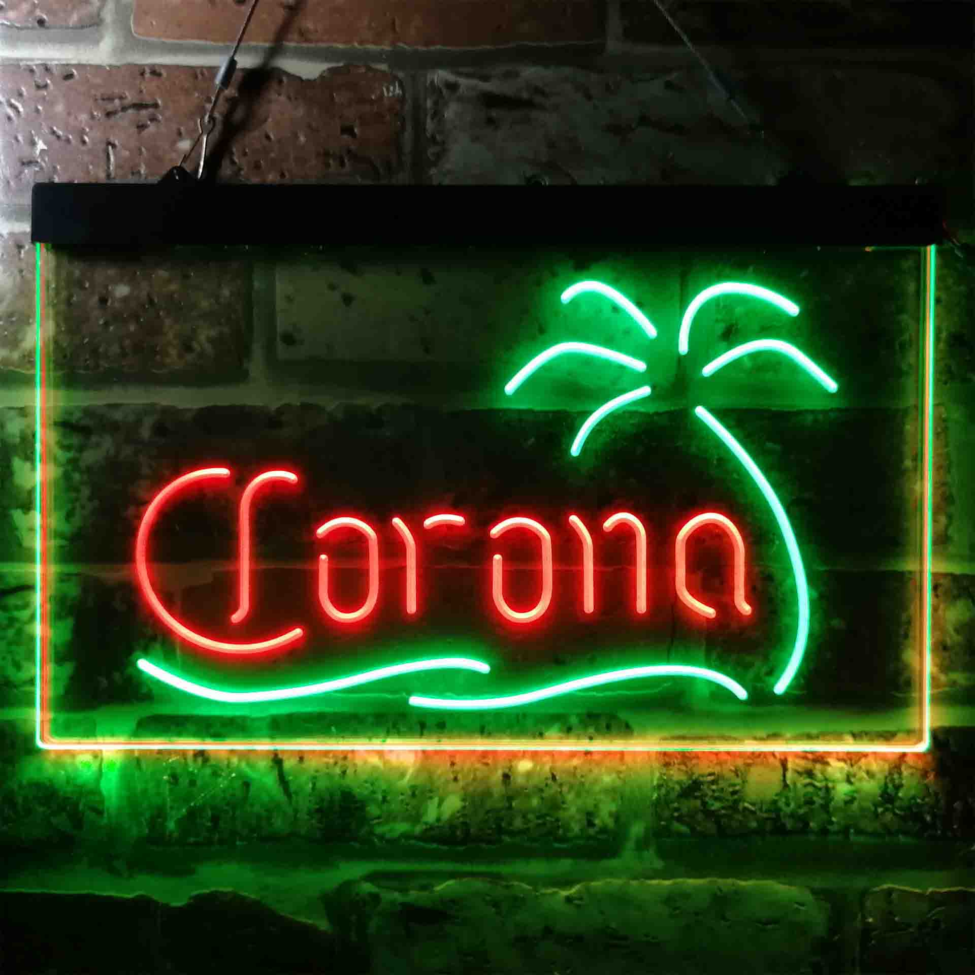 Corona Palm Tree Island Neon-Like LED Sign