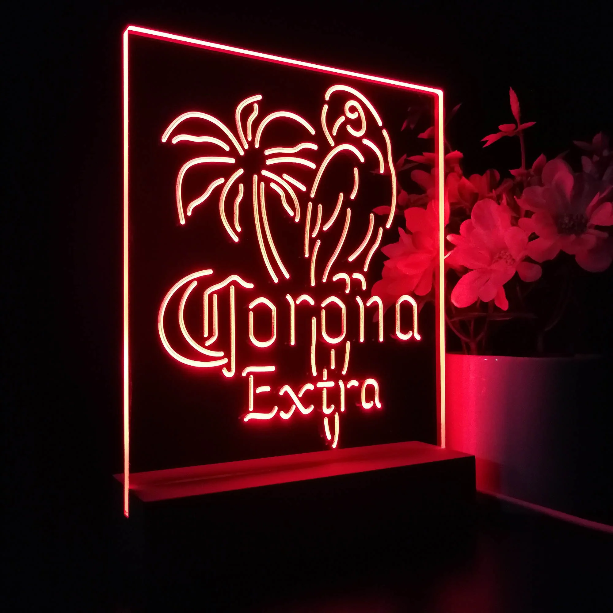 Corona Parrot Night Light Neon Pub Bar Lamp - Image 5