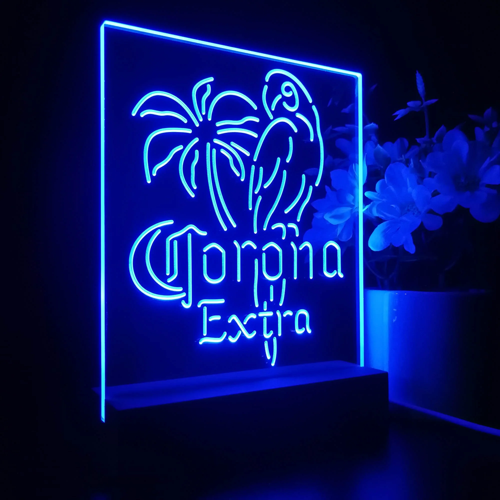 Corona Parrot Night Light Neon Pub Bar Lamp - Image 7