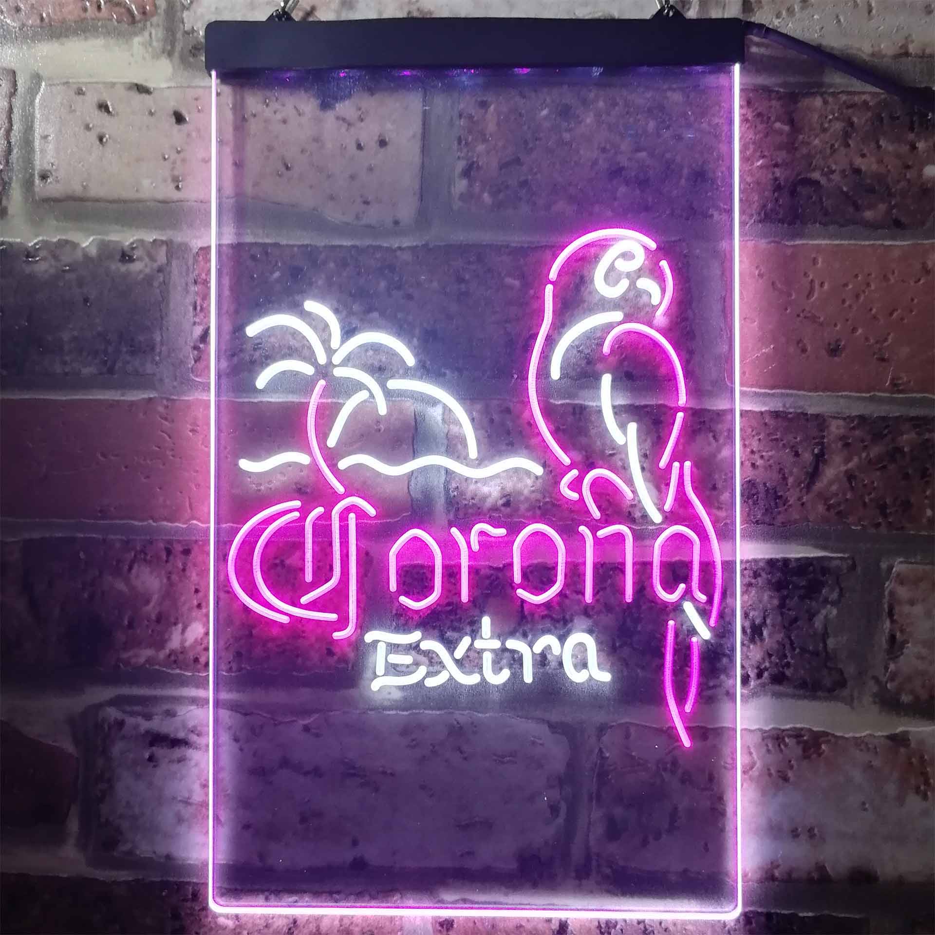 Corona Parrot Palm Tree Bar Beer Neon-Like LED Sign - Image 13