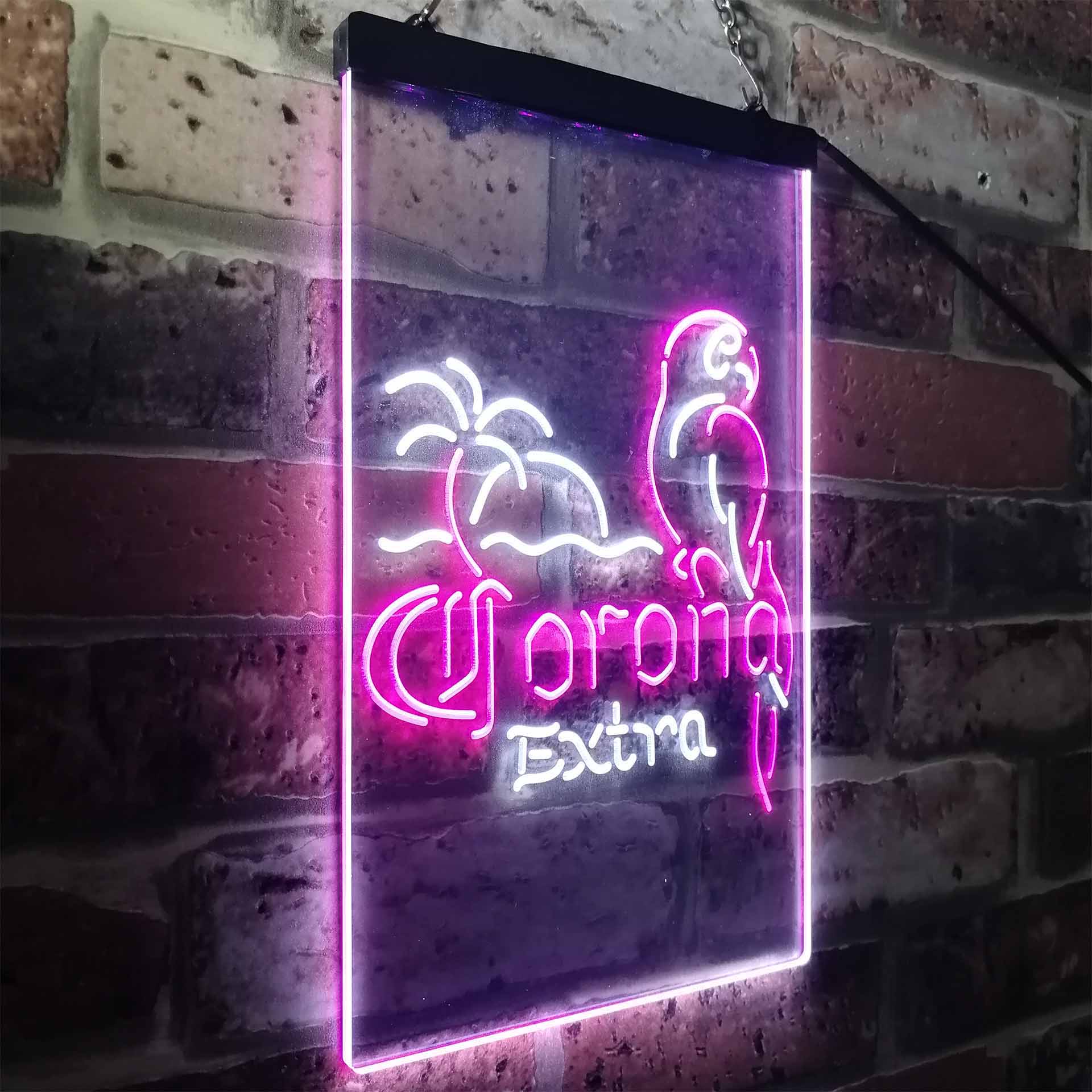 Corona Parrot Palm Tree Bar Beer Neon-Like LED Sign - Image 26