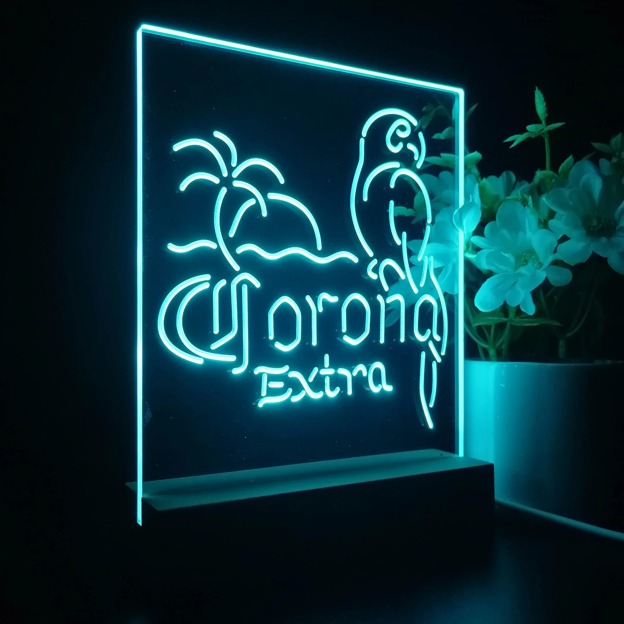Corona Extra Parrot Night Light Neon Pub Bar Lamp - Image 5