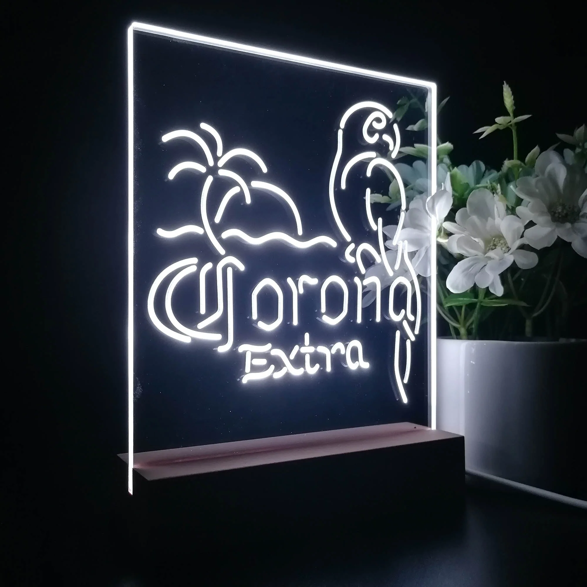 Corona Extra Parrot Night Light Neon Pub Bar Lamp - Image 6