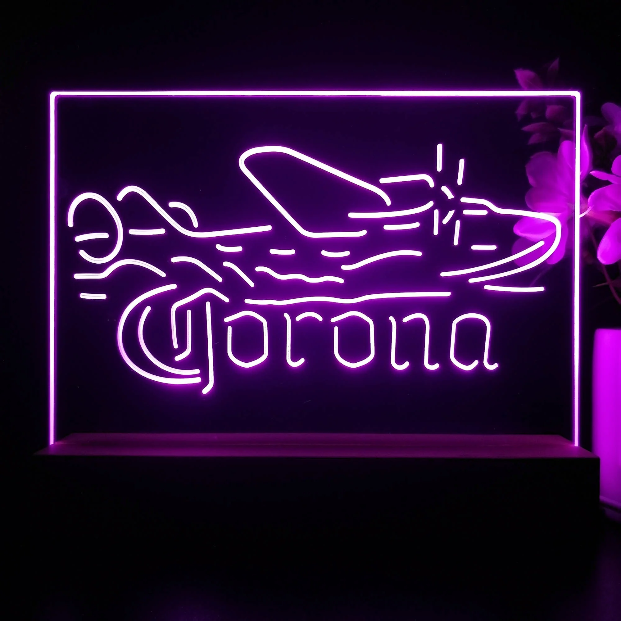 Corona Seaplane Hydroplane Neon Sign Pub Bar Lamp - Image 3