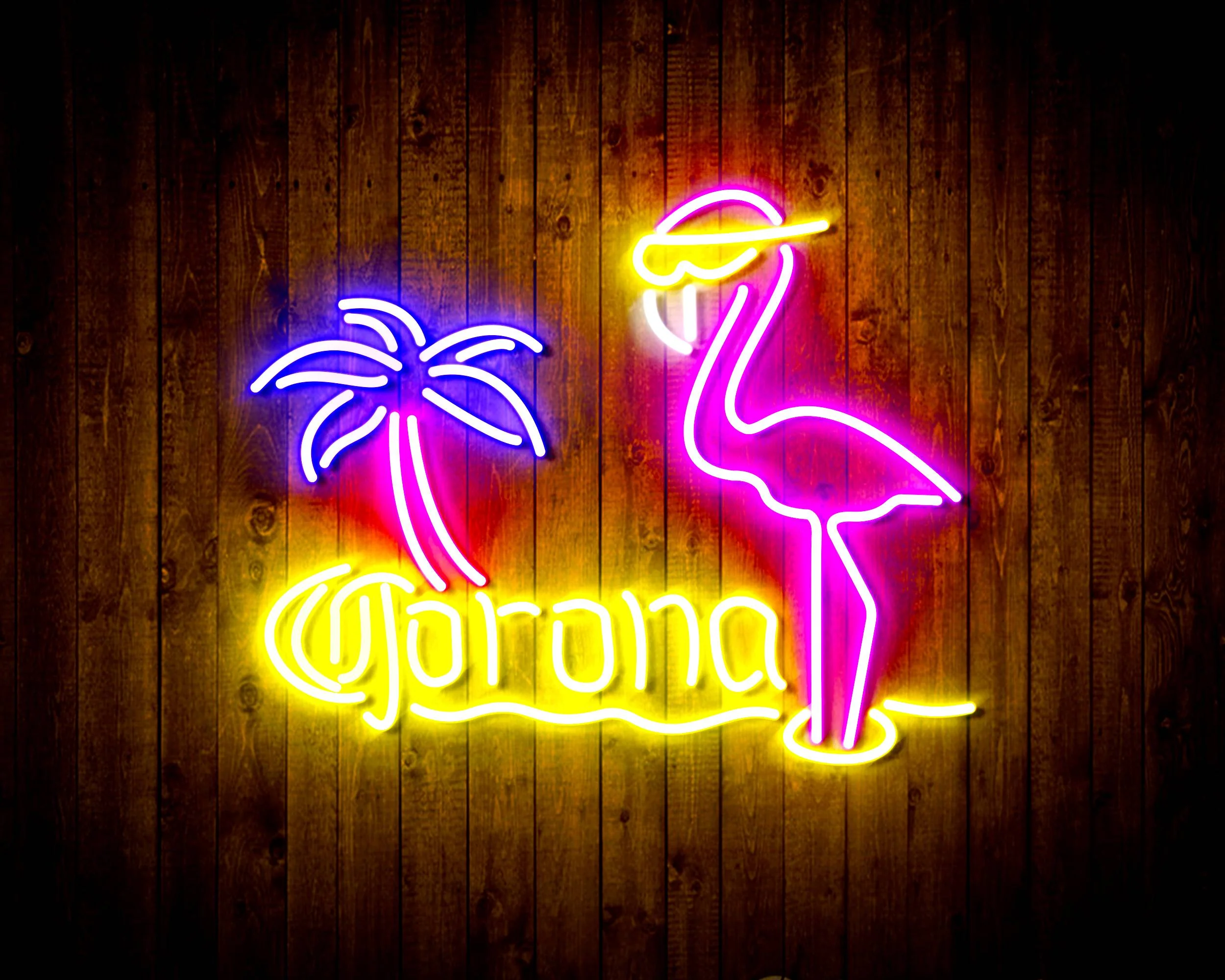 Corona Beer Flammingo Handmade Neon Flex LED Sign - Image 2
