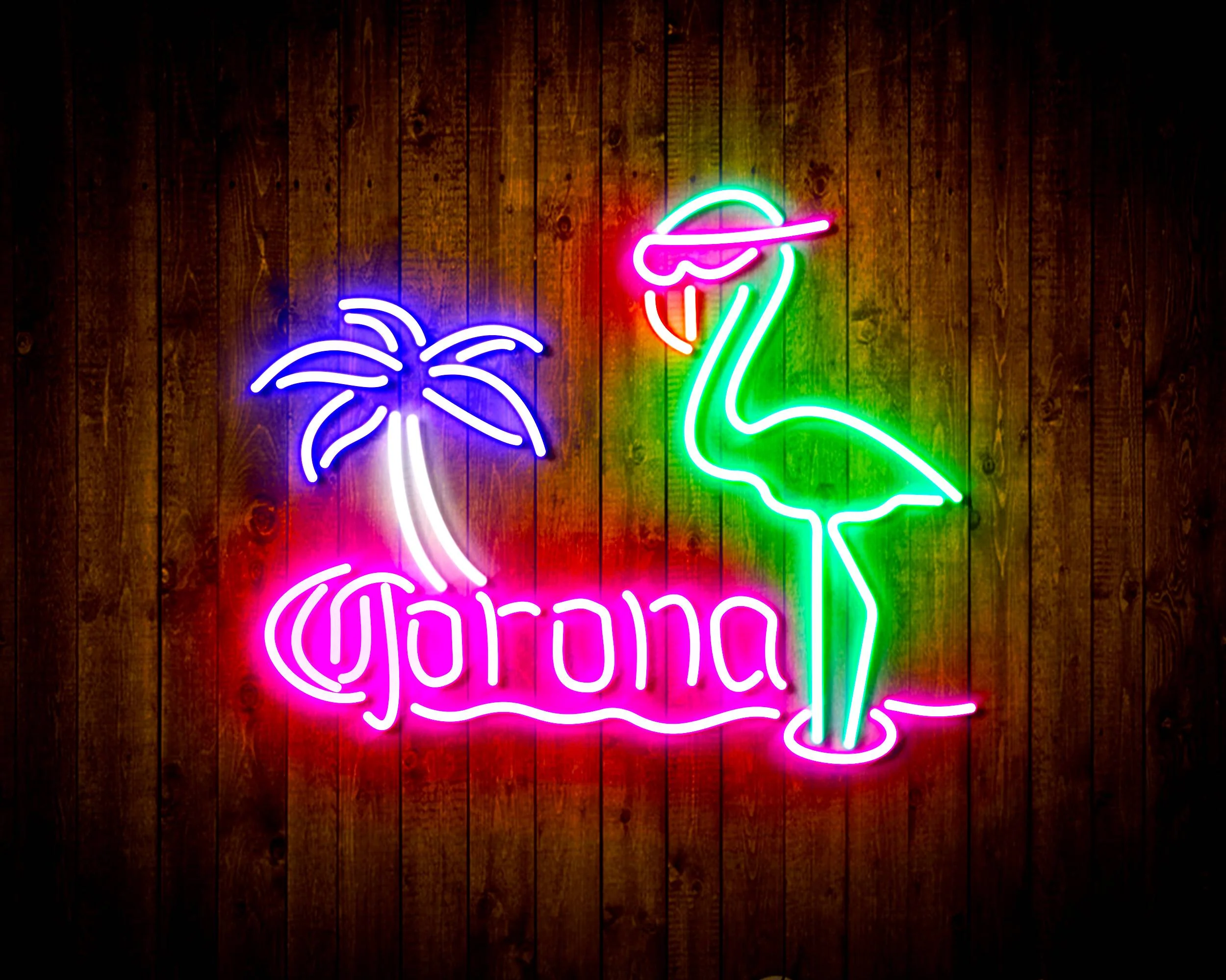 Corona Beer Flammingo Handmade Neon Flex LED Sign - Image 3