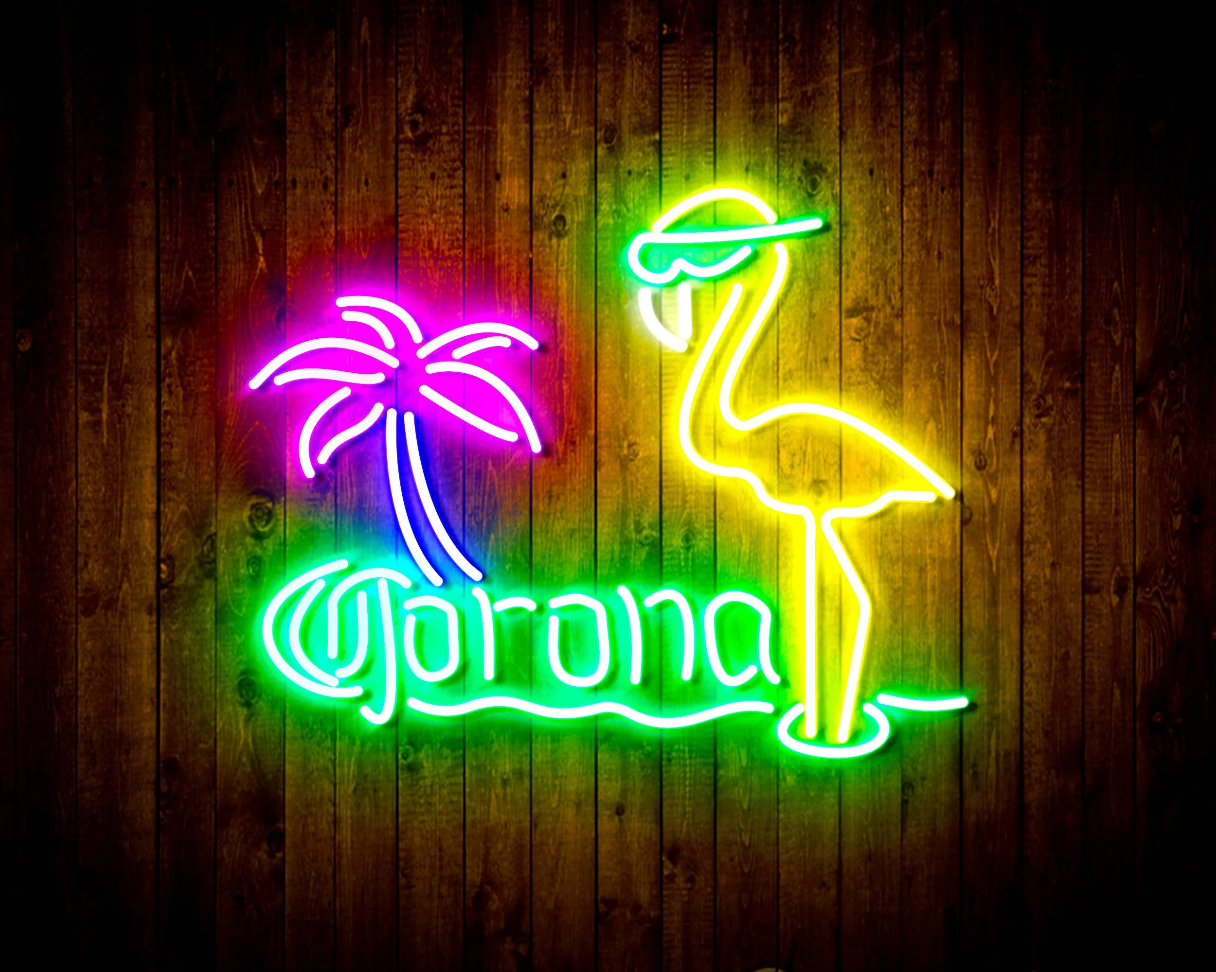 Corona Beer Flammingo Handmade Neon Flex LED Sign - Image 6