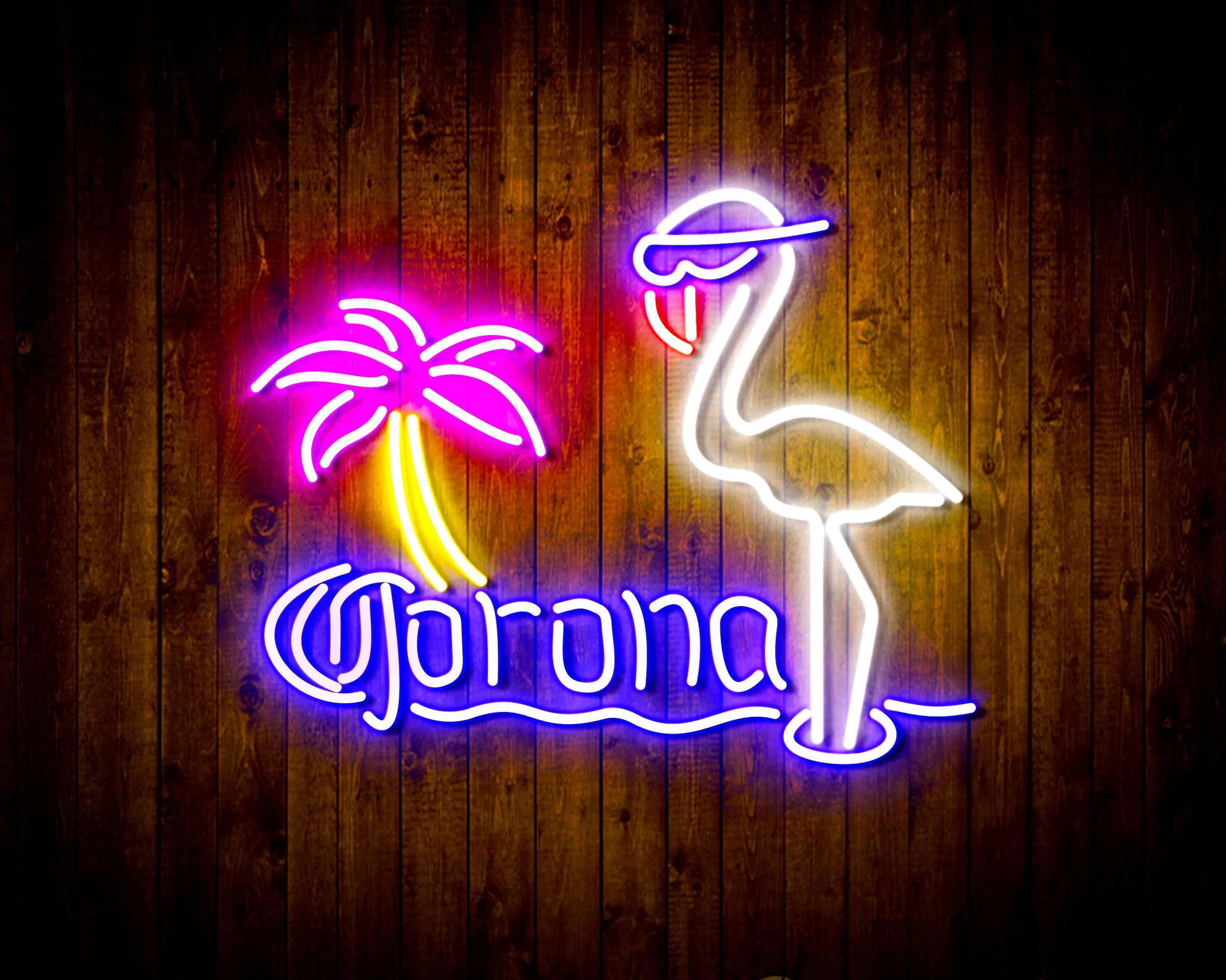 Corona Beer Flammingo Handmade Neon Flex LED Sign - Image 7