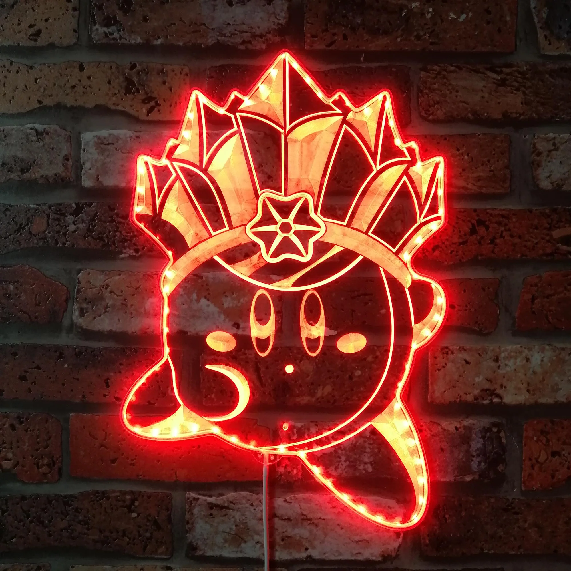 Crown Kirby Neon LED Sign with Dynamic RGB Colors - Image 3