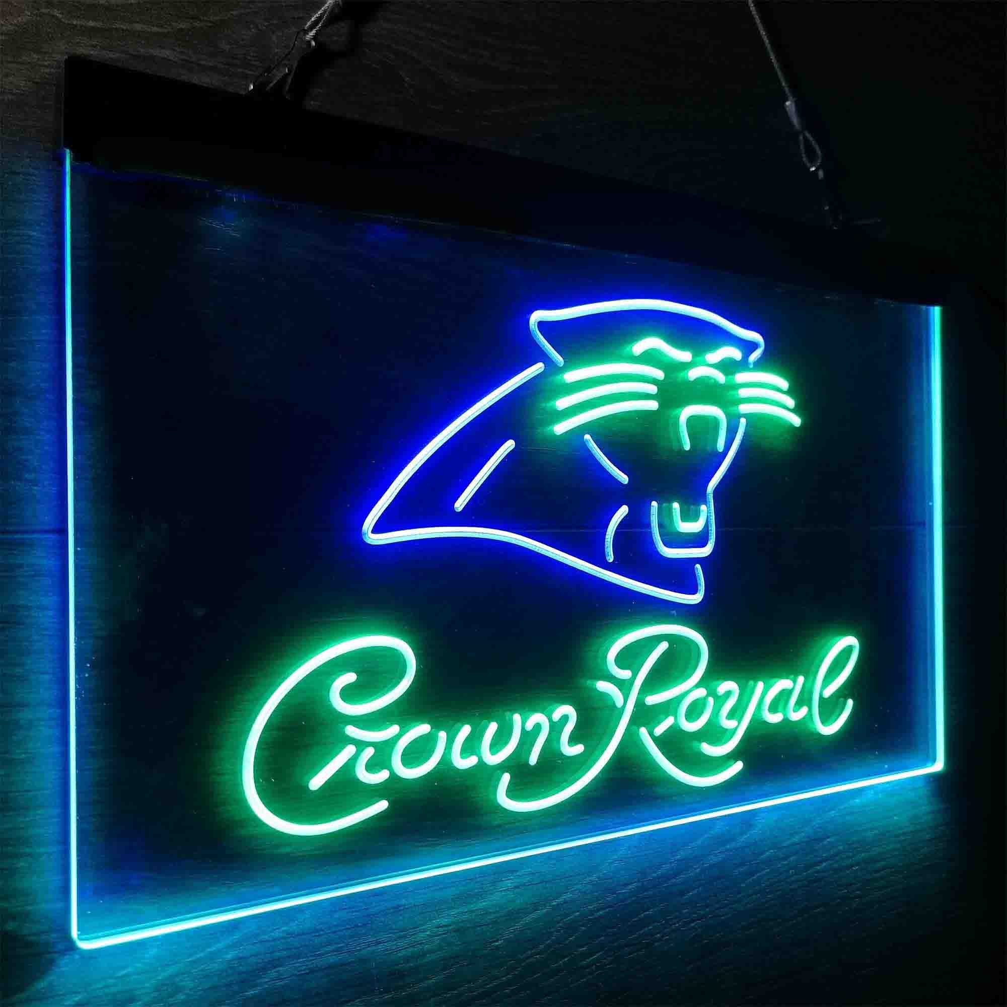 Carolina Panthers Crown Royal Bar Neon-Like LED Sign - Image 14