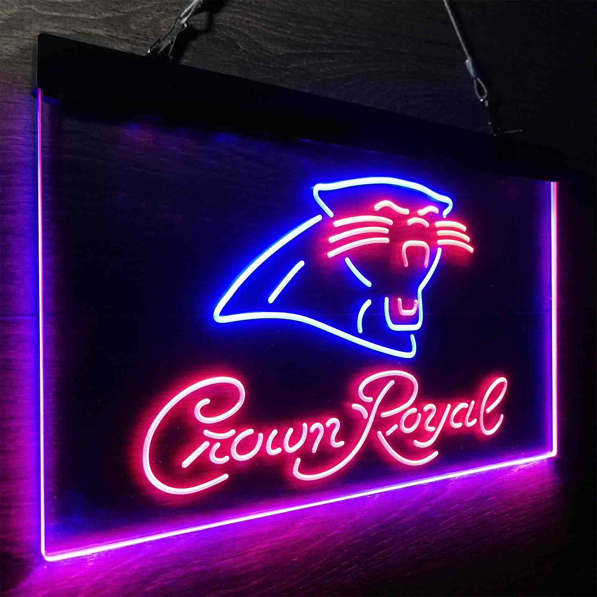 Carolina Panthers Crown Royal Bar Neon-Like LED Sign - Image 15