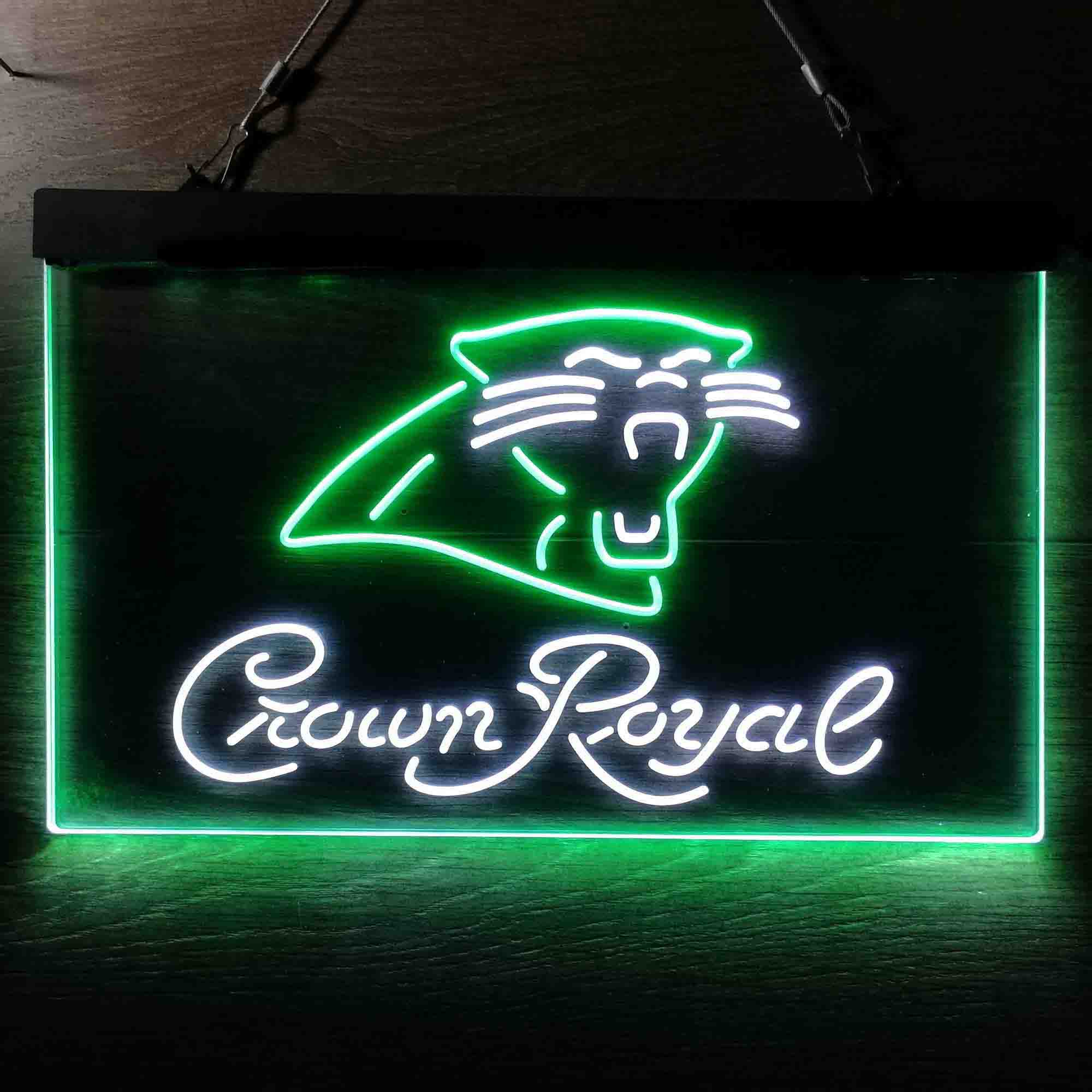 Carolina Panthers Crown Royal Bar Neon-Like LED Sign - Image 4