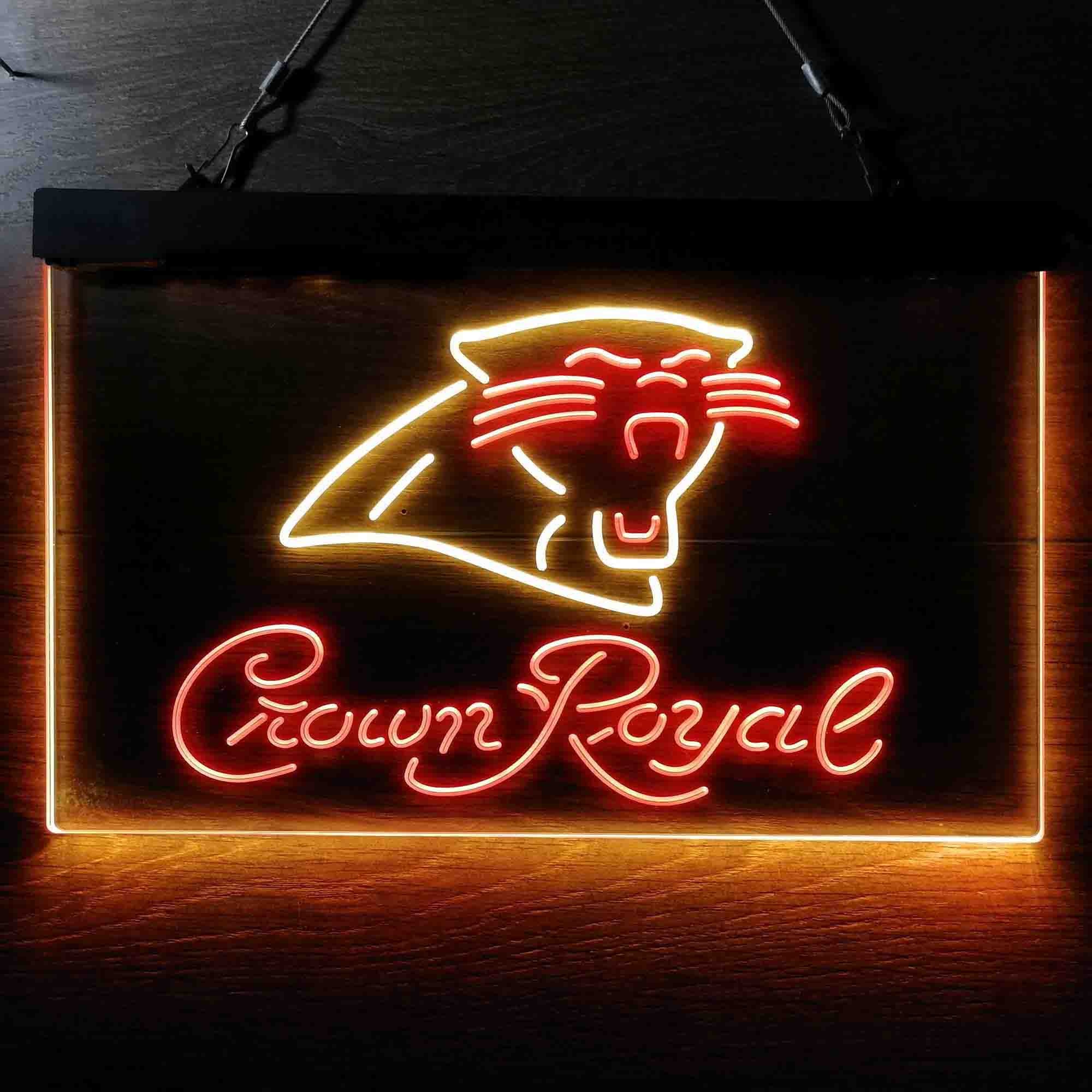 Carolina Panthers Crown Royal Bar Neon-Like LED Sign - Image 5