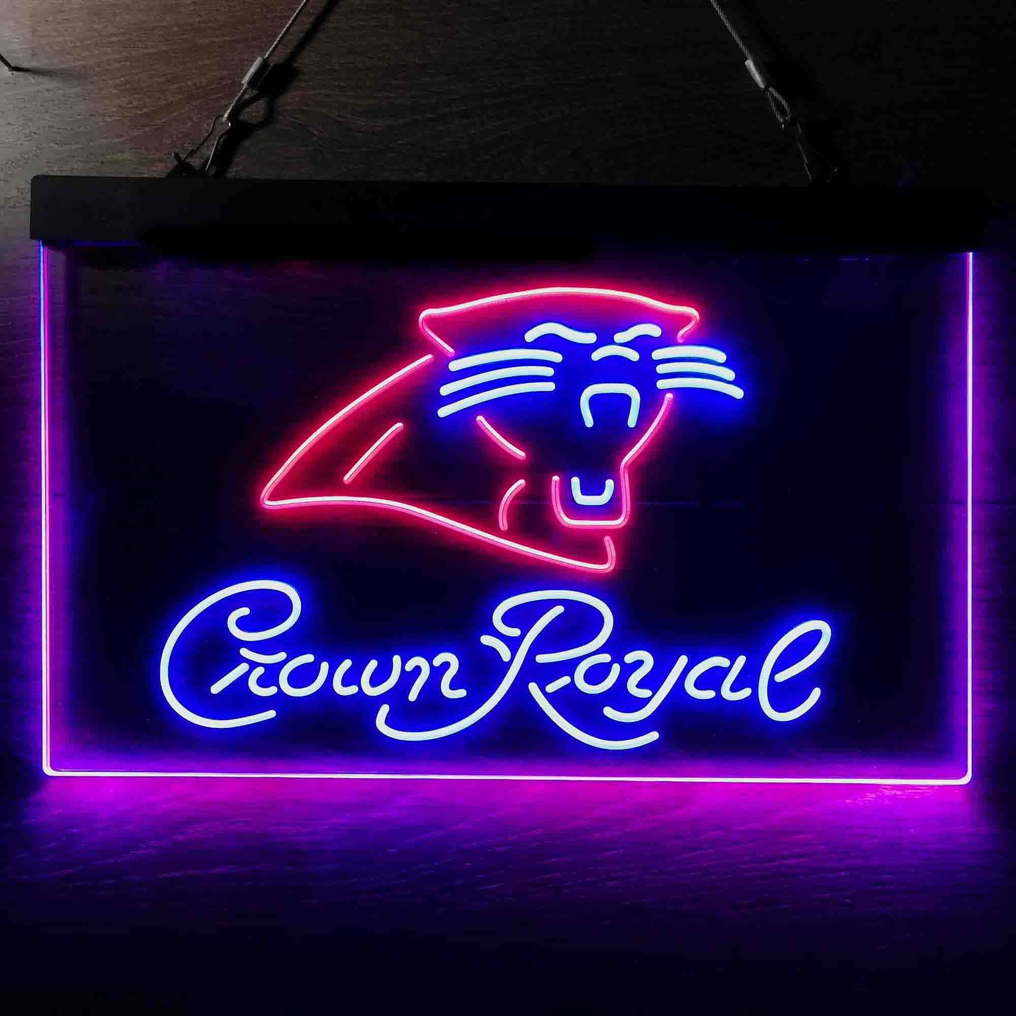 Carolina Panthers Crown Royal Bar Neon-Like LED Sign - Image 7