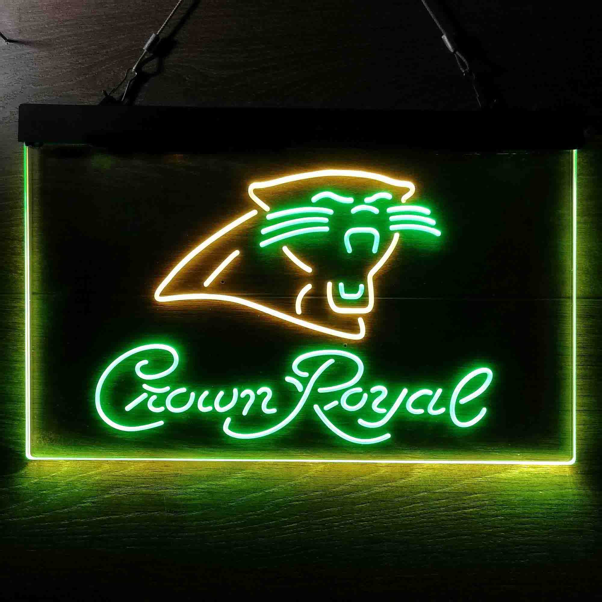 Carolina Panthers Crown Royal Bar Neon-Like LED Sign - Image 8