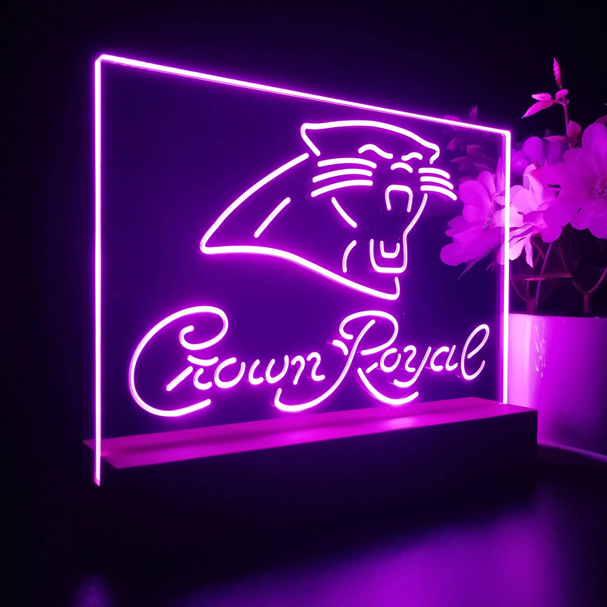 Crown Royal Bar Carolina Panthers Est. 1995 Night Light Pub Bar Lamp - Image 5