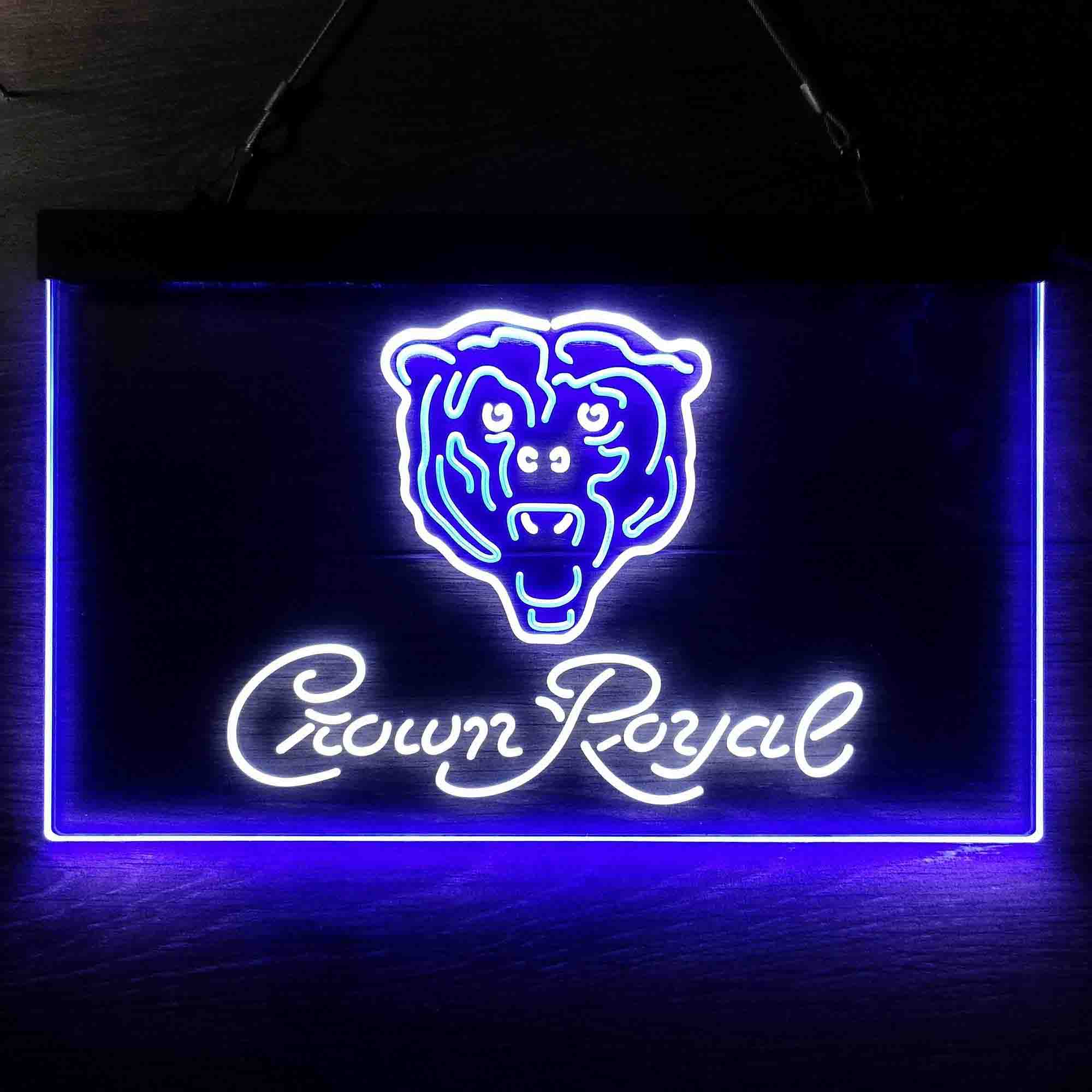 Chicago Bears Crown Royal Bar Neon-Like LED Sign - Image 2