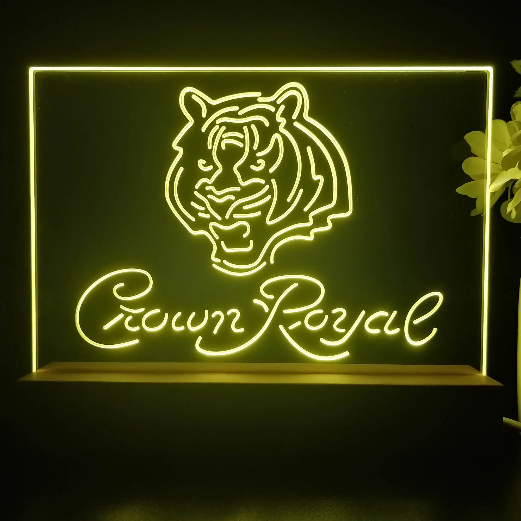 Crown Royal Bar Cincinnati Bengals Est. 1968 Night Light Pub Bar Lamp - Image 2