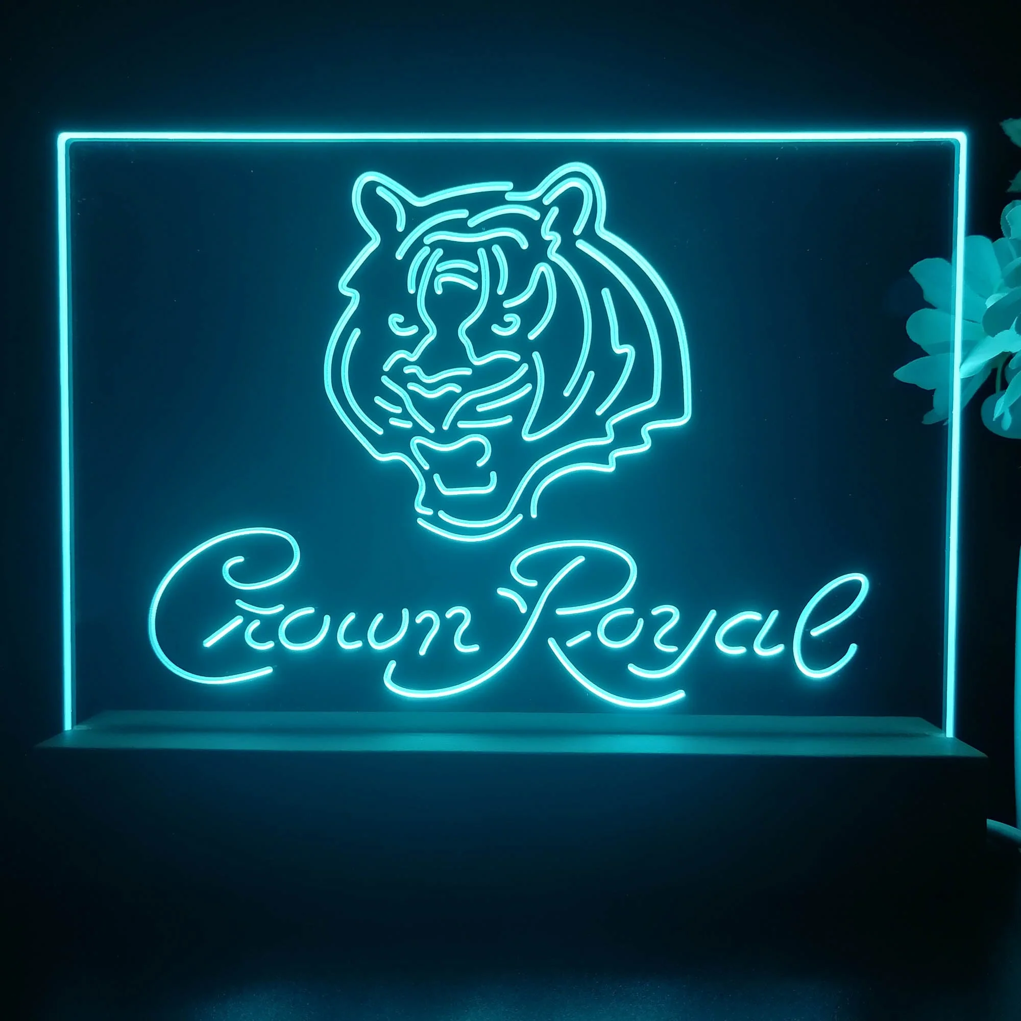 Crown Royal Bar Cincinnati Bengals Est. 1968 Night Light Pub Bar Lamp - Image 3