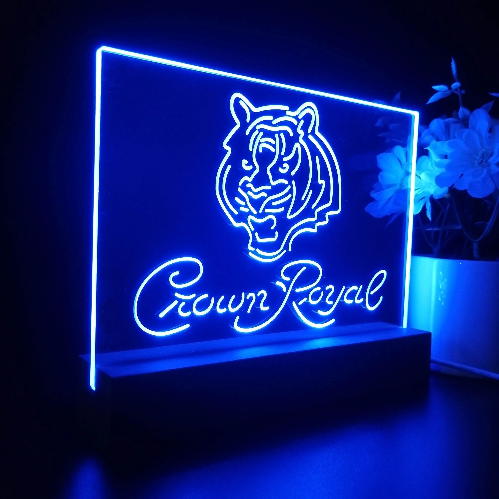 Crown Royal Bar Cincinnati Bengals Est. 1968 Night Light Pub Bar Lamp - Image 5
