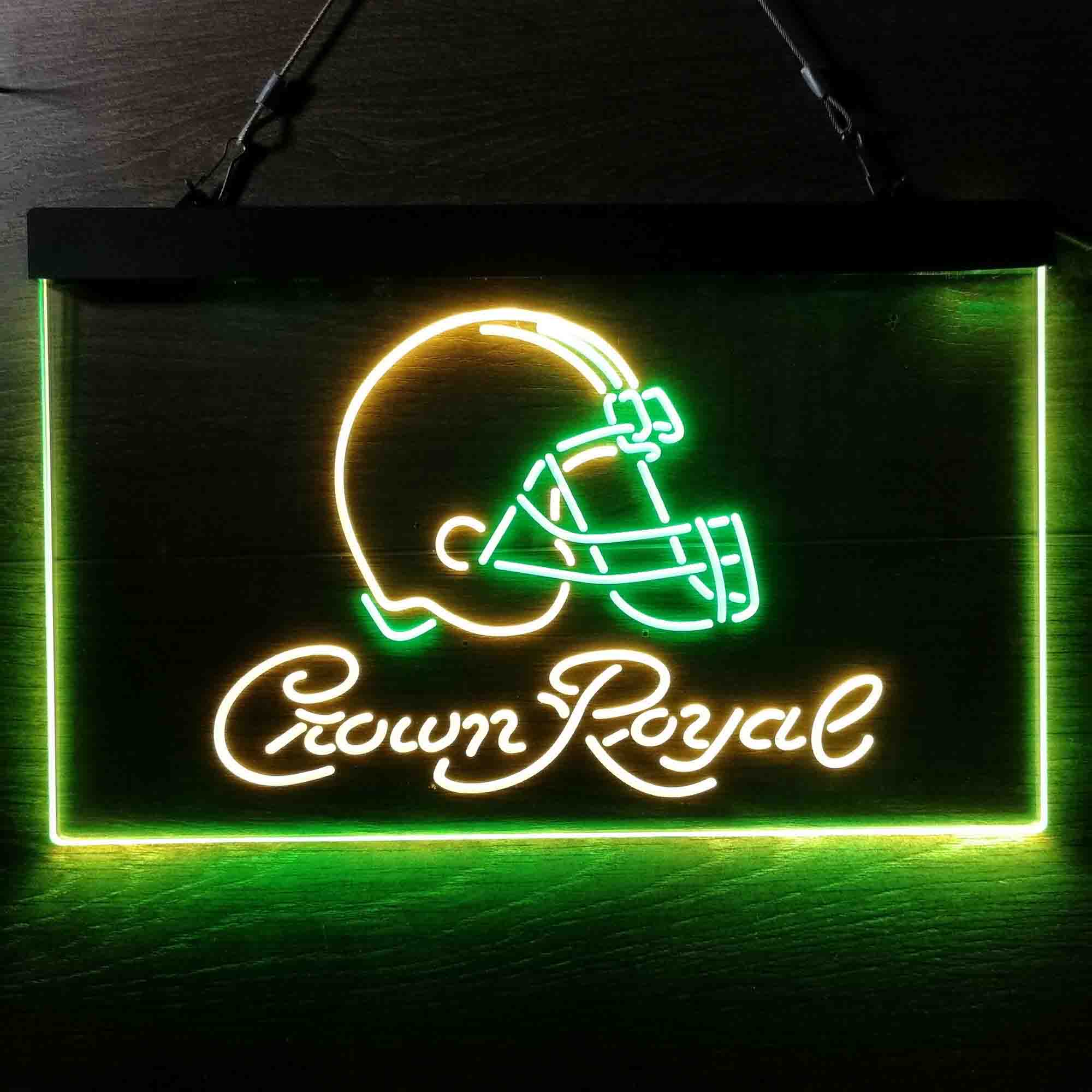 Cleveland Browns Crown Royal Bar Neon-Like LED Sign