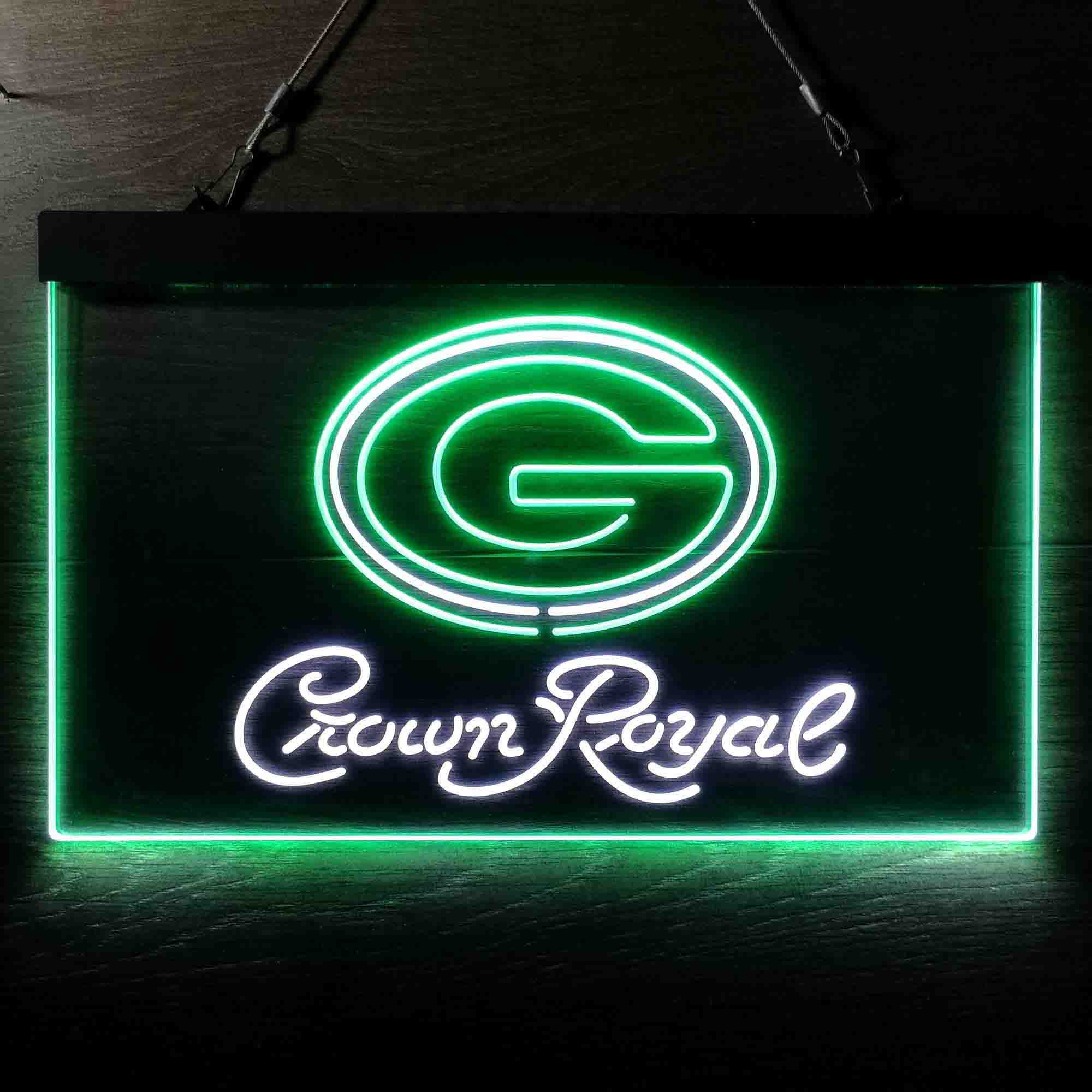 Green Bay Packers Crown Royal Bar Neon-Like LED Sign - Image 10