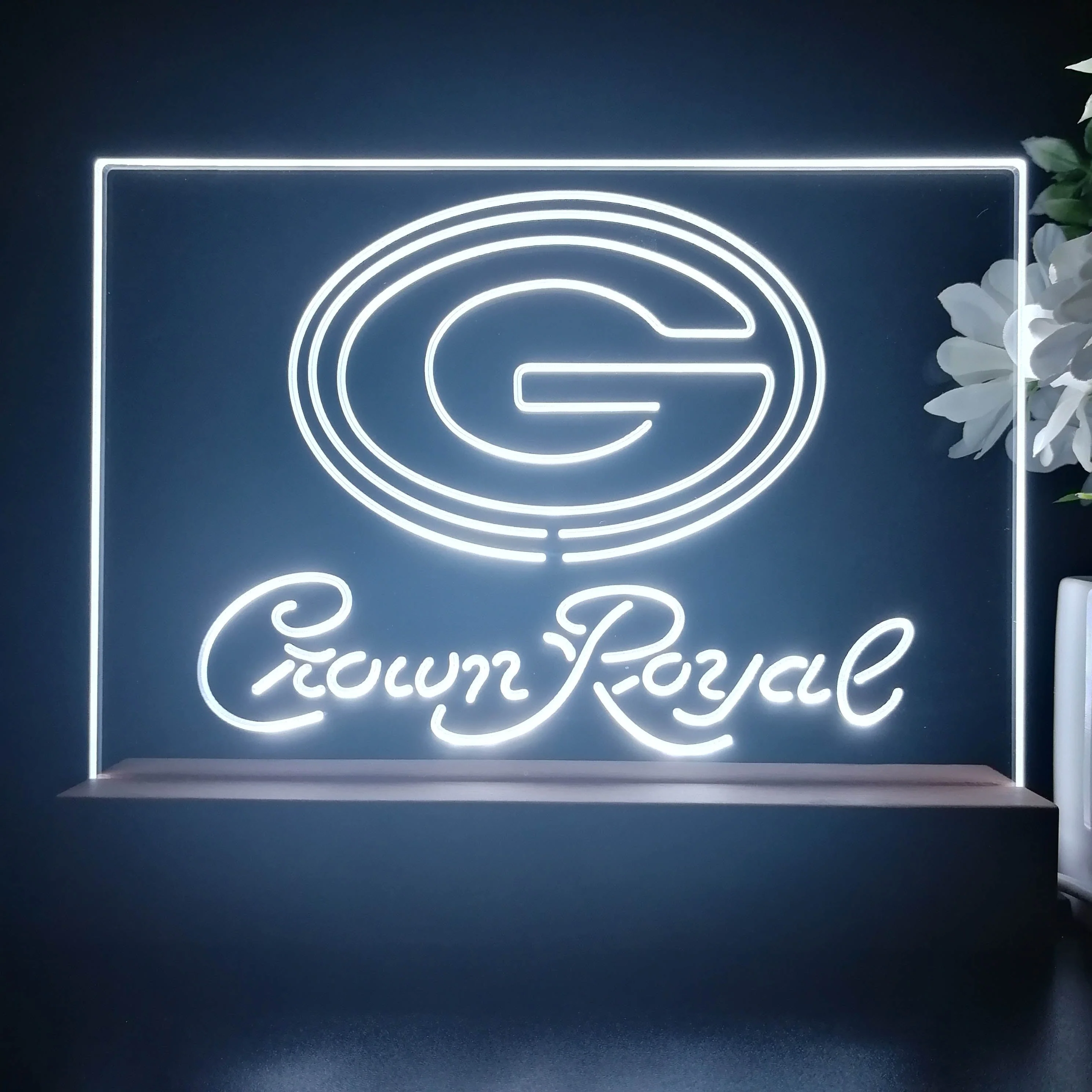 Crown Royal Bar Green Bay Packers Est. 1919 Night Light Pub Bar Lamp - Image 4