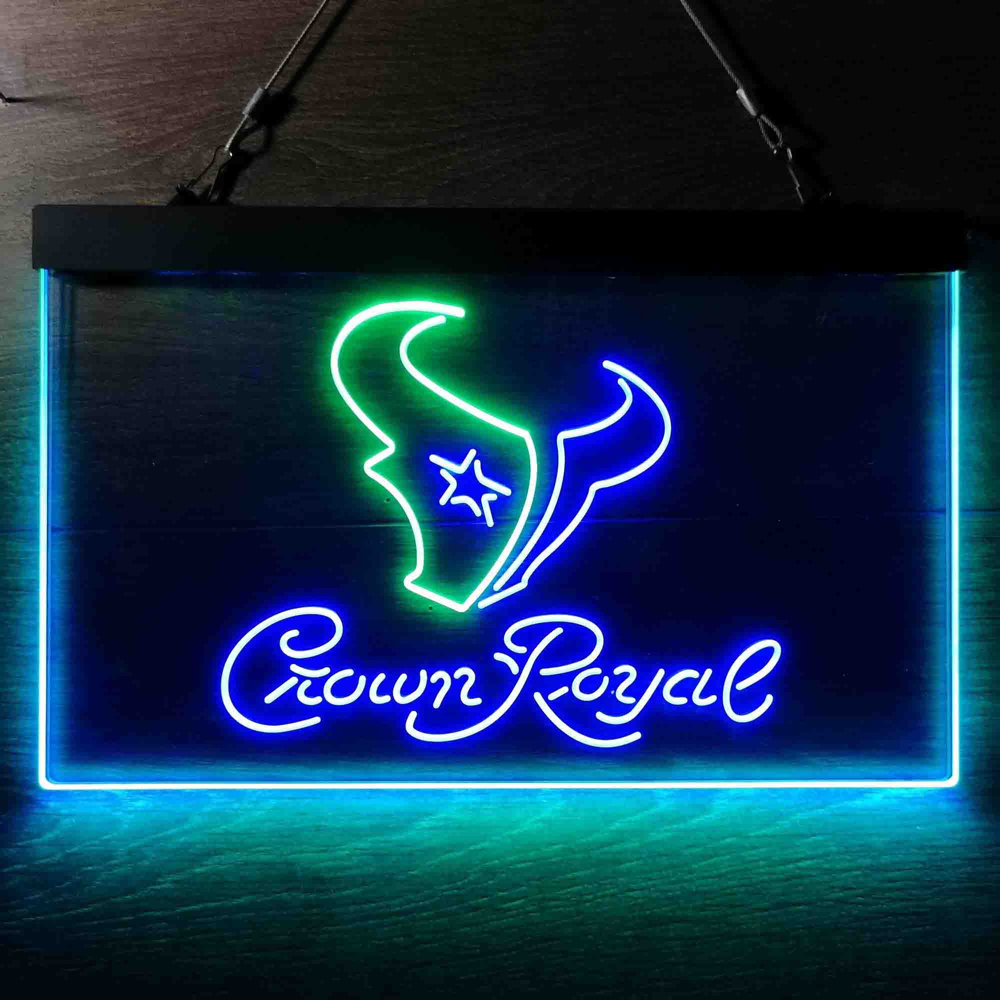 Houston Texans Crown Royal Bar Neon-Like LED Sign - Image 12