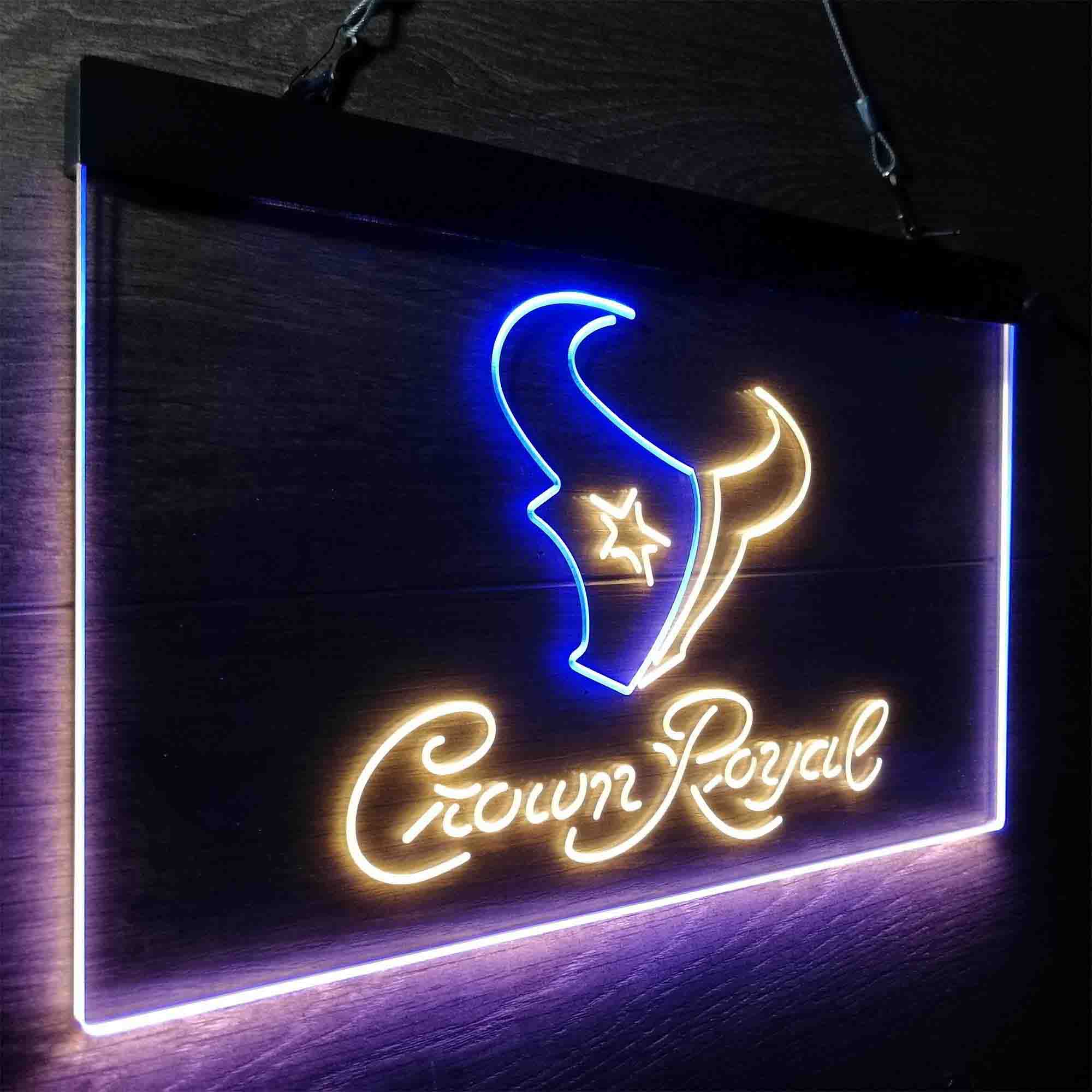 Houston Texans Crown Royal Bar Neon-Like LED Sign - Image 14