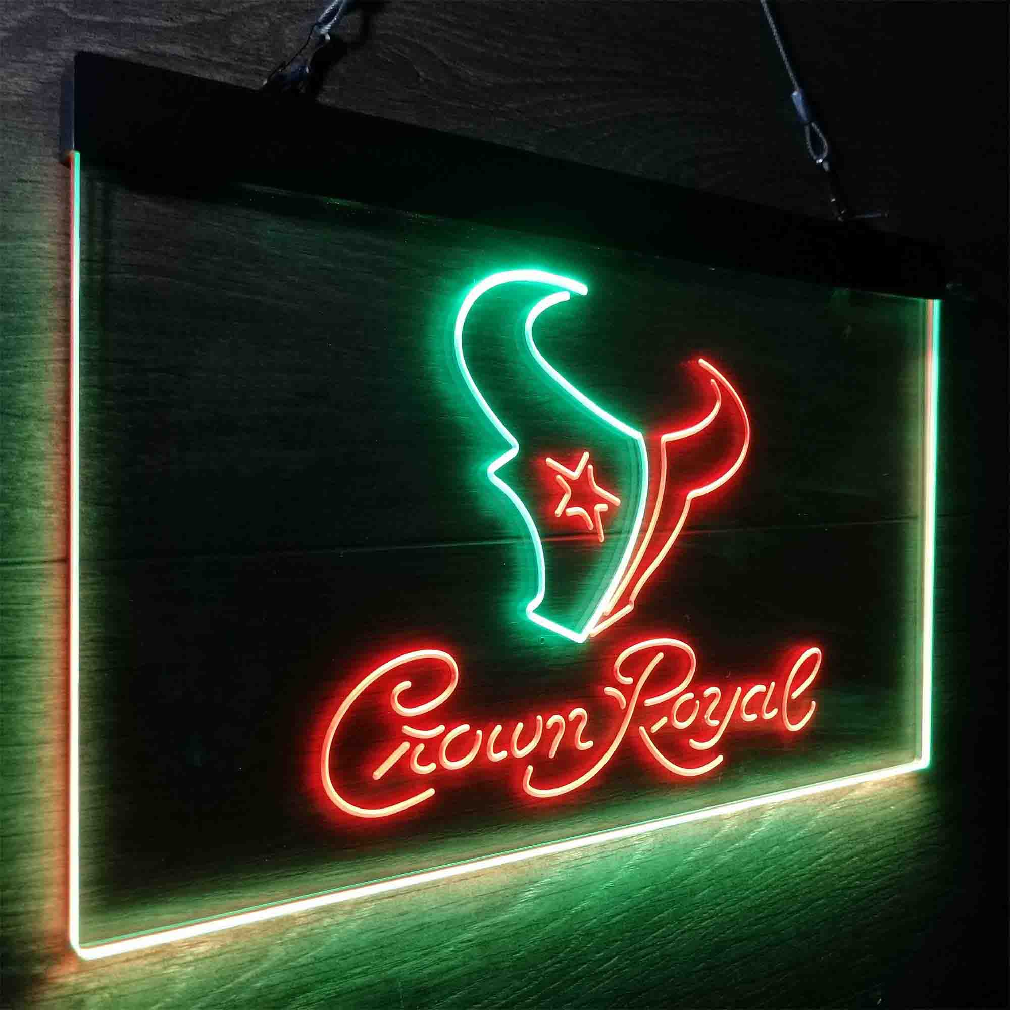 Houston Texans Crown Royal Bar Neon-Like LED Sign - Image 24