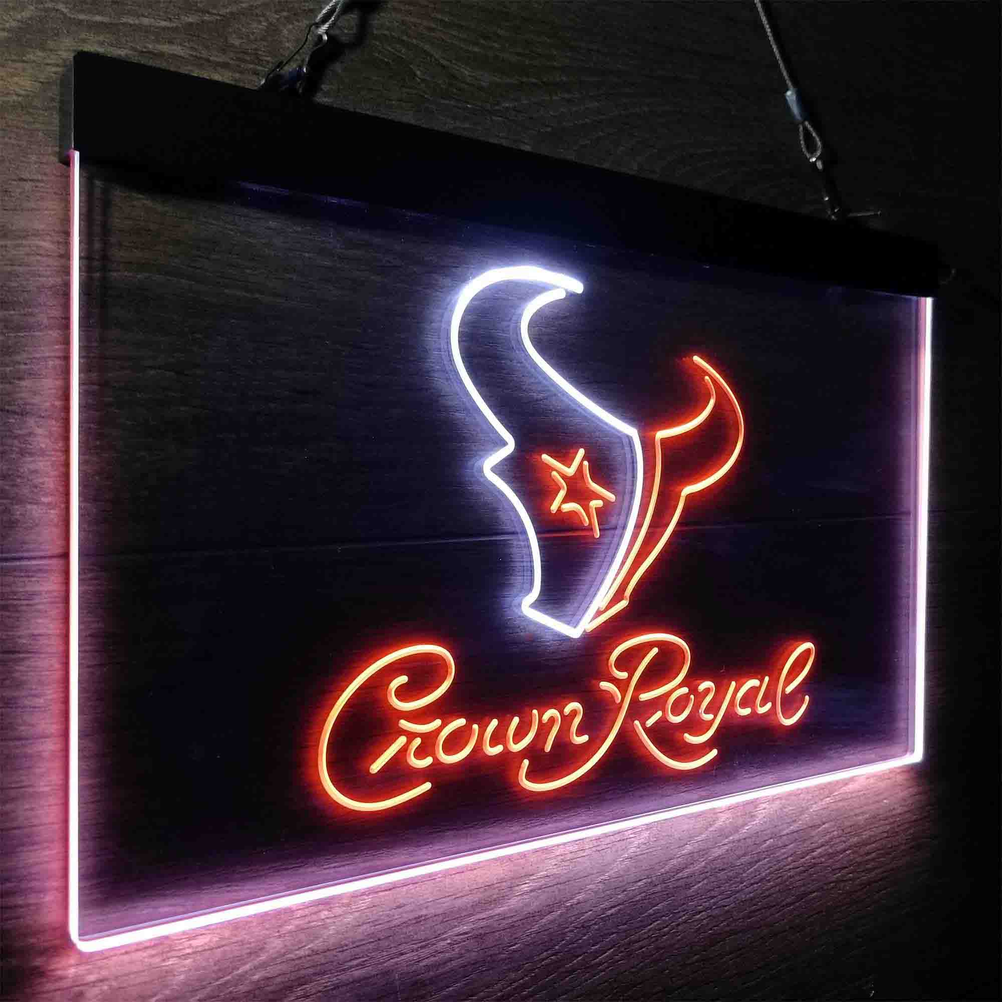 Houston Texans Crown Royal Bar Neon-Like LED Sign - Image 26