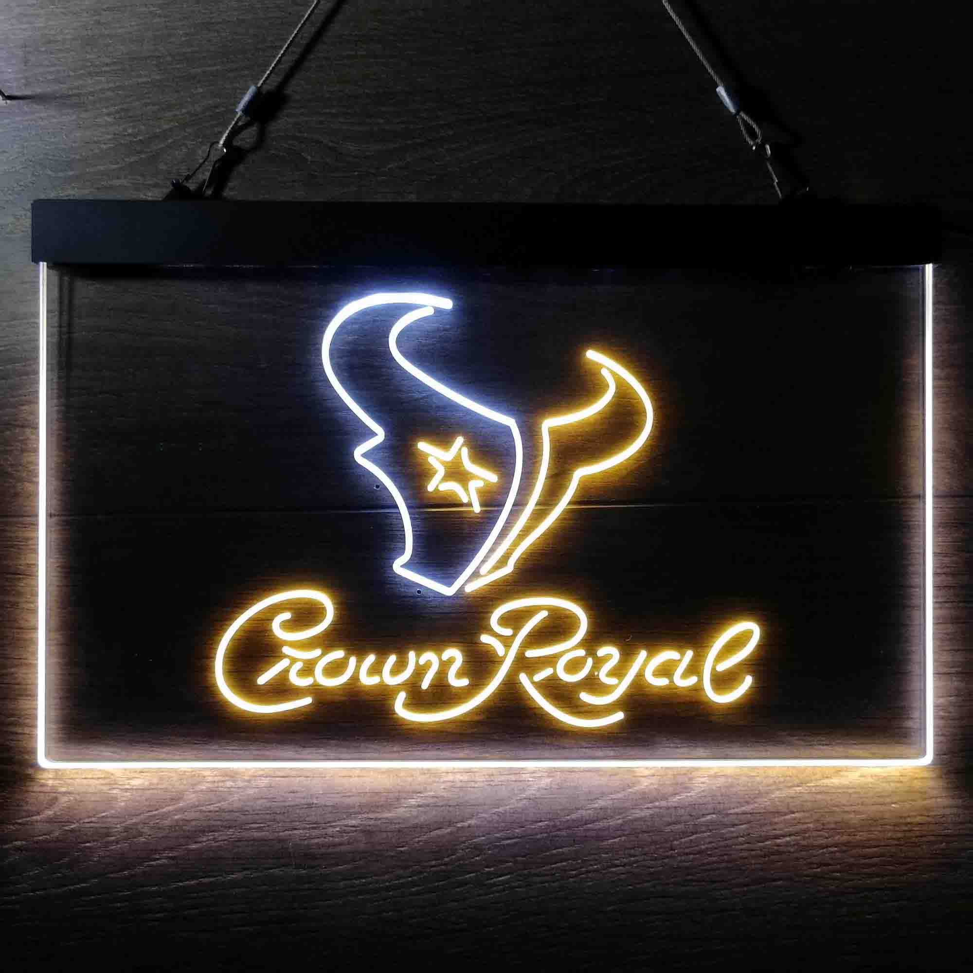 Houston Texans Crown Royal Bar Neon-Like LED Sign - Image 3