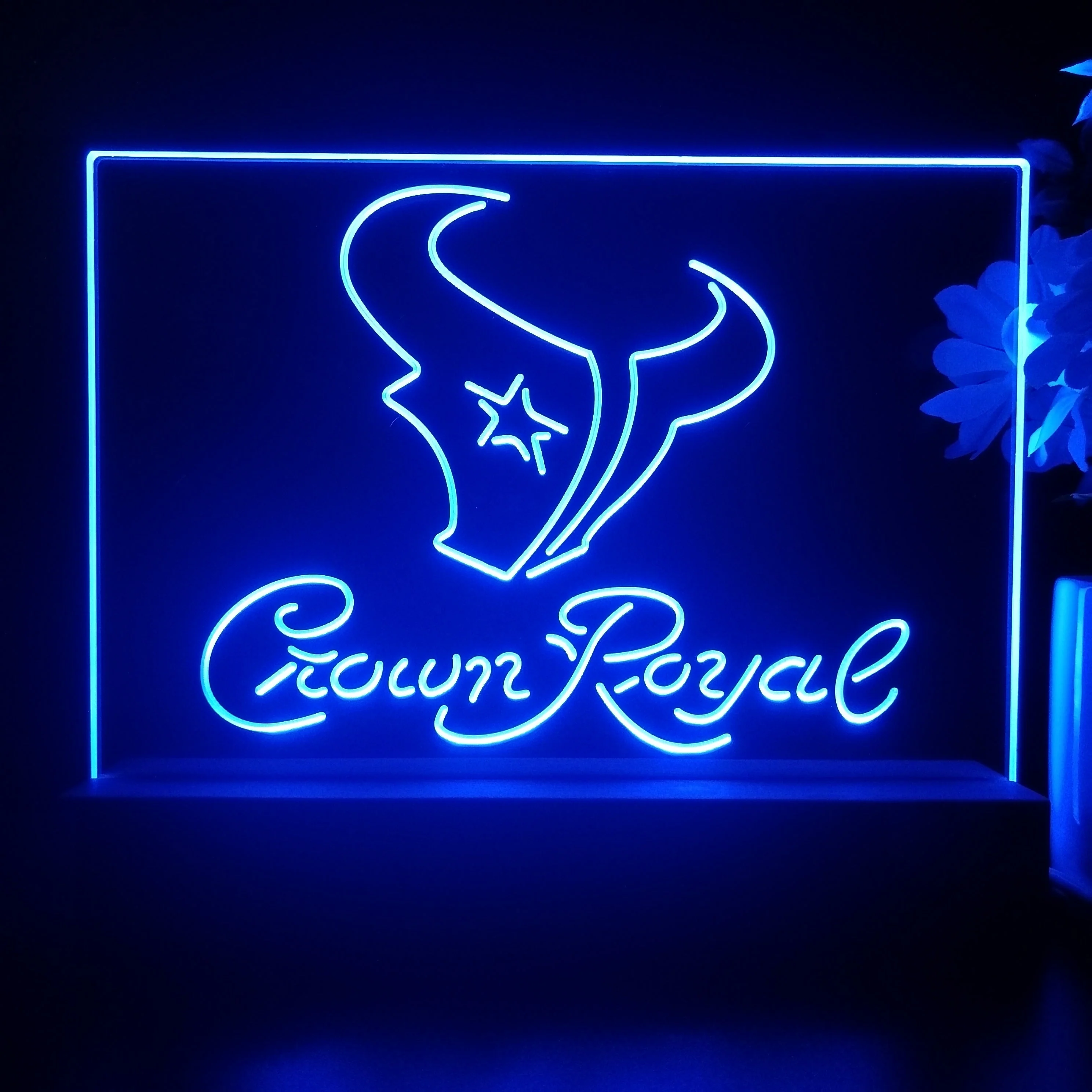 Crown Royal Bar Houston Texans Est. 2002 Night Light Pub Bar Lamp - Image 2