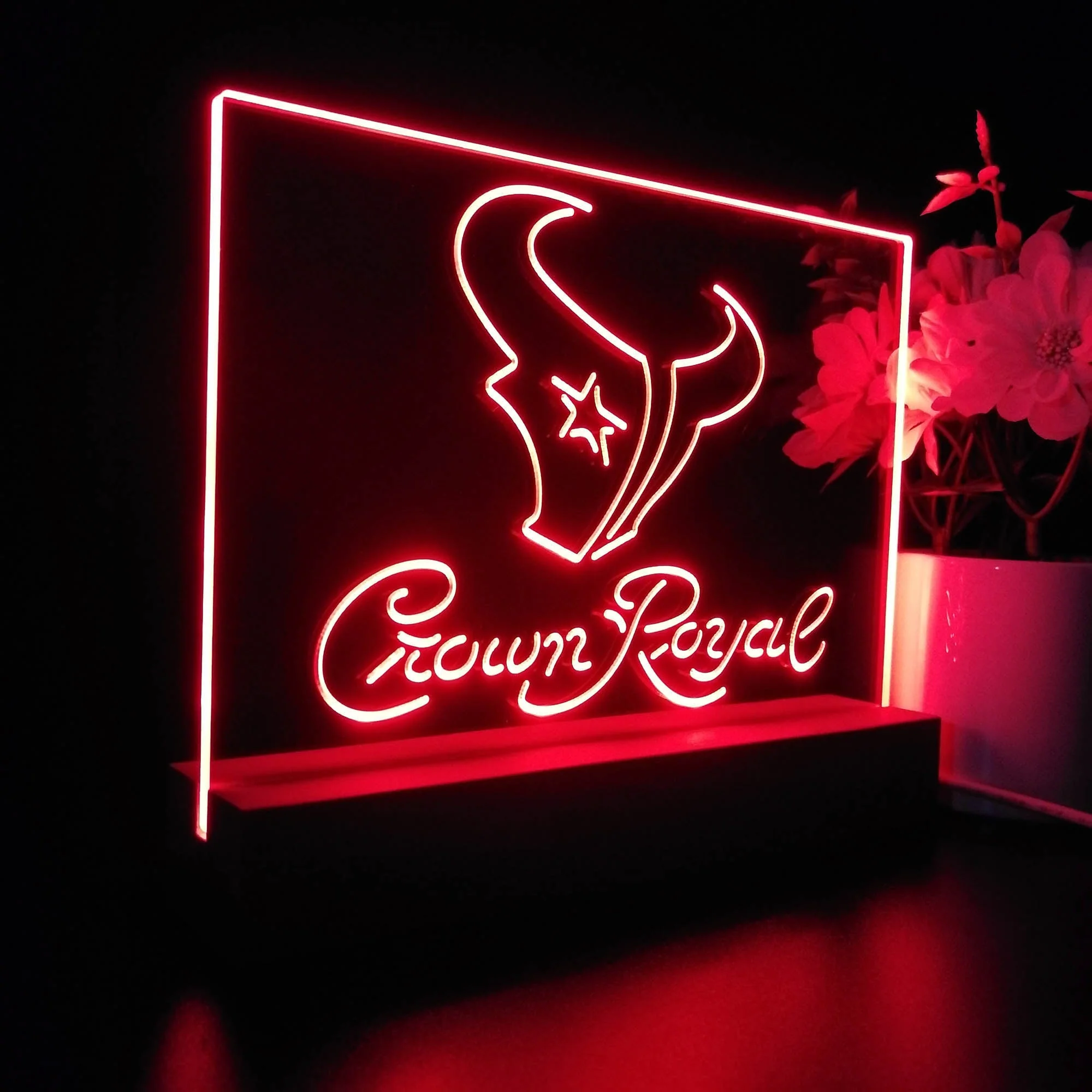 Crown Royal Bar Houston Texans Est. 2002 Night Light Pub Bar Lamp - Image 5