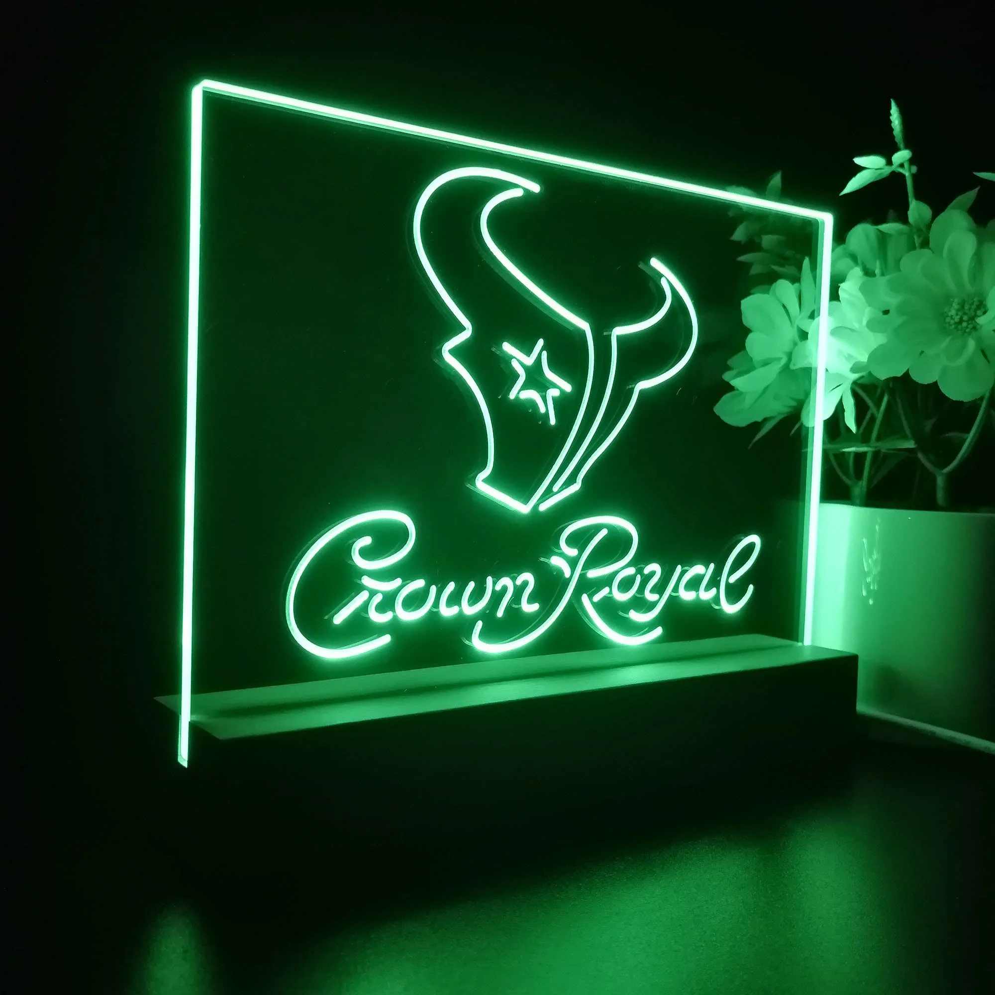 Crown Royal Bar Houston Texans Est. 2002 Night Light Pub Bar Lamp - Image 7