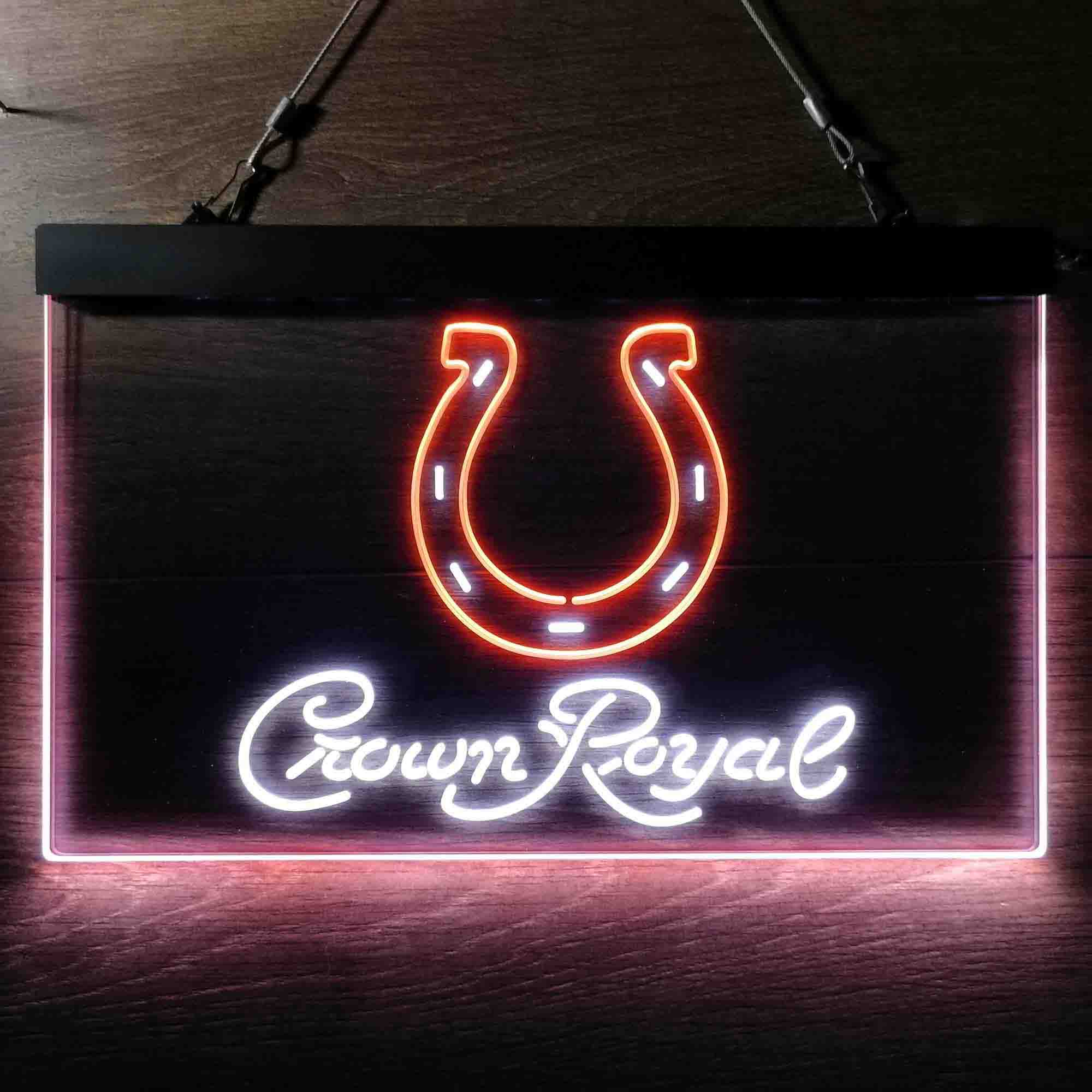 Indianapolis Colts Crown Royal Bar Neon-Like LED Sign - Image 2