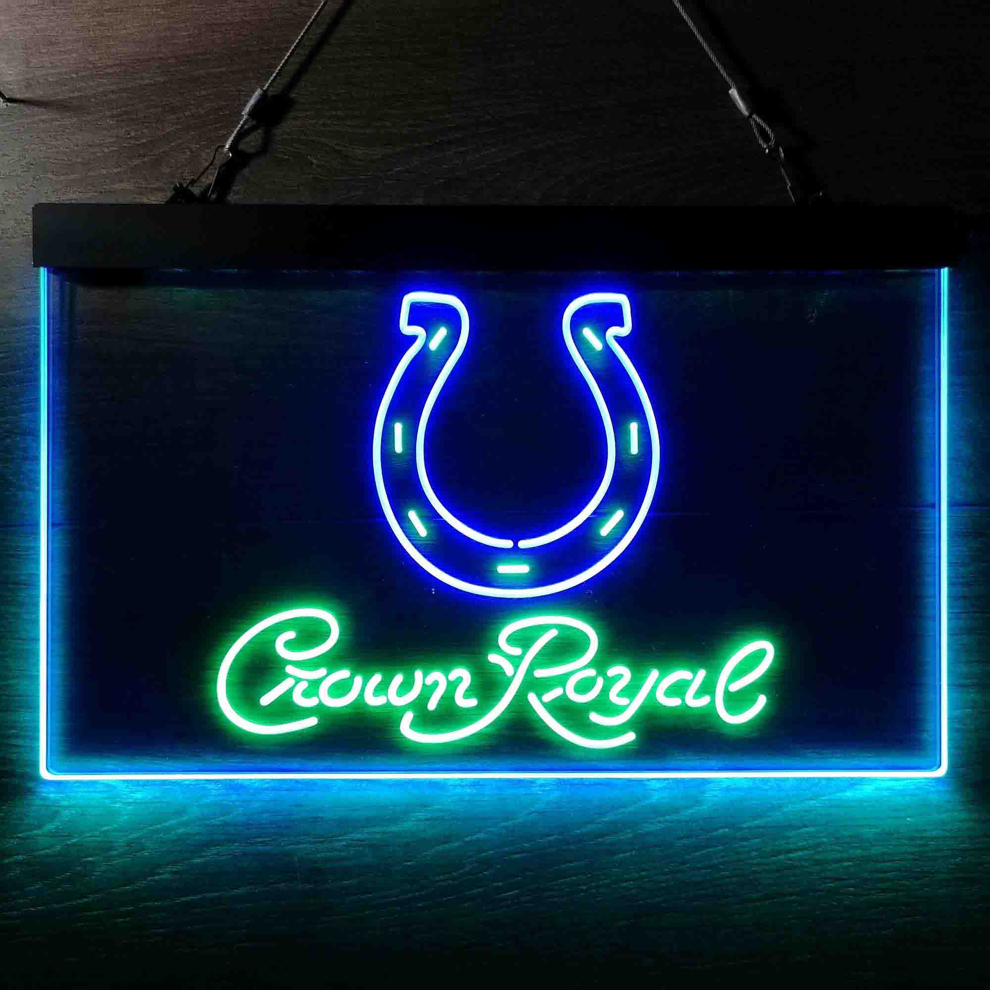 Indianapolis Colts Crown Royal Bar Neon-Like LED Sign - Image 4
