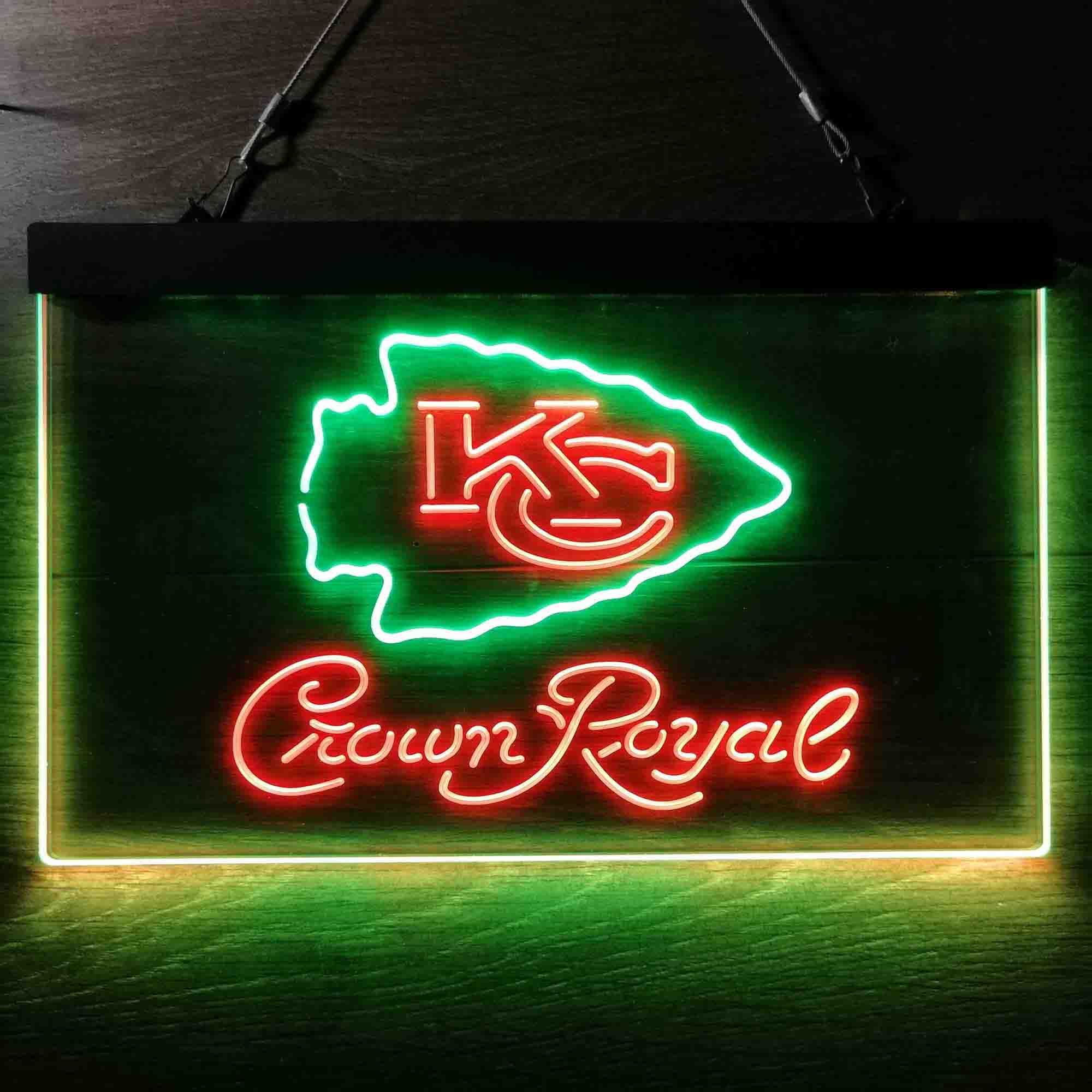 Kansas City Chiefs Crown Royal Neon-Like LED Sign - Image 2