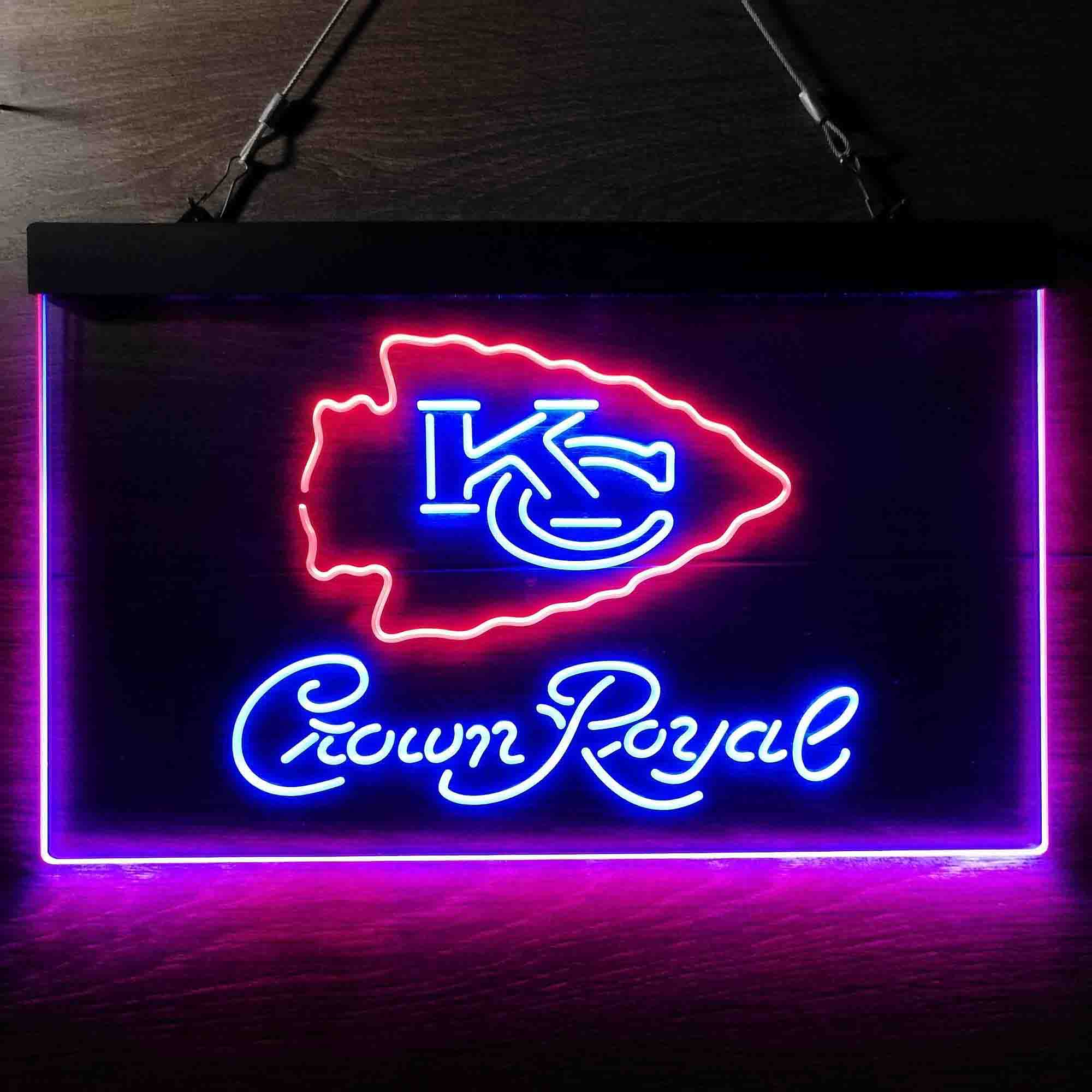Kansas City Chiefs Crown Royal Neon-Like LED Sign - Image 6