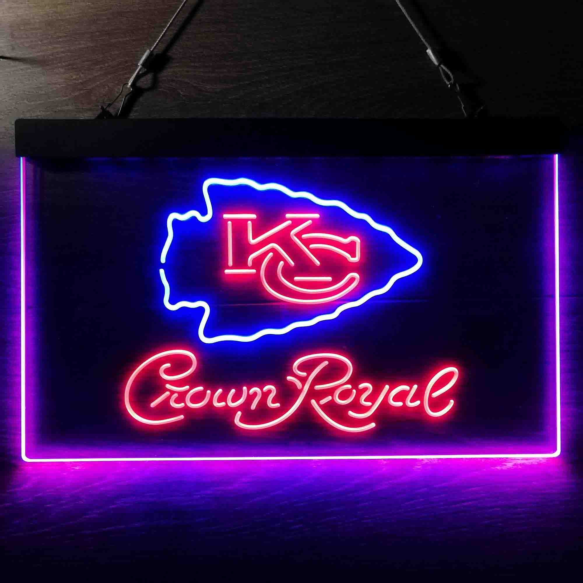 Kansas City Chiefs Crown Royal Neon-Like LED Sign - Image 8