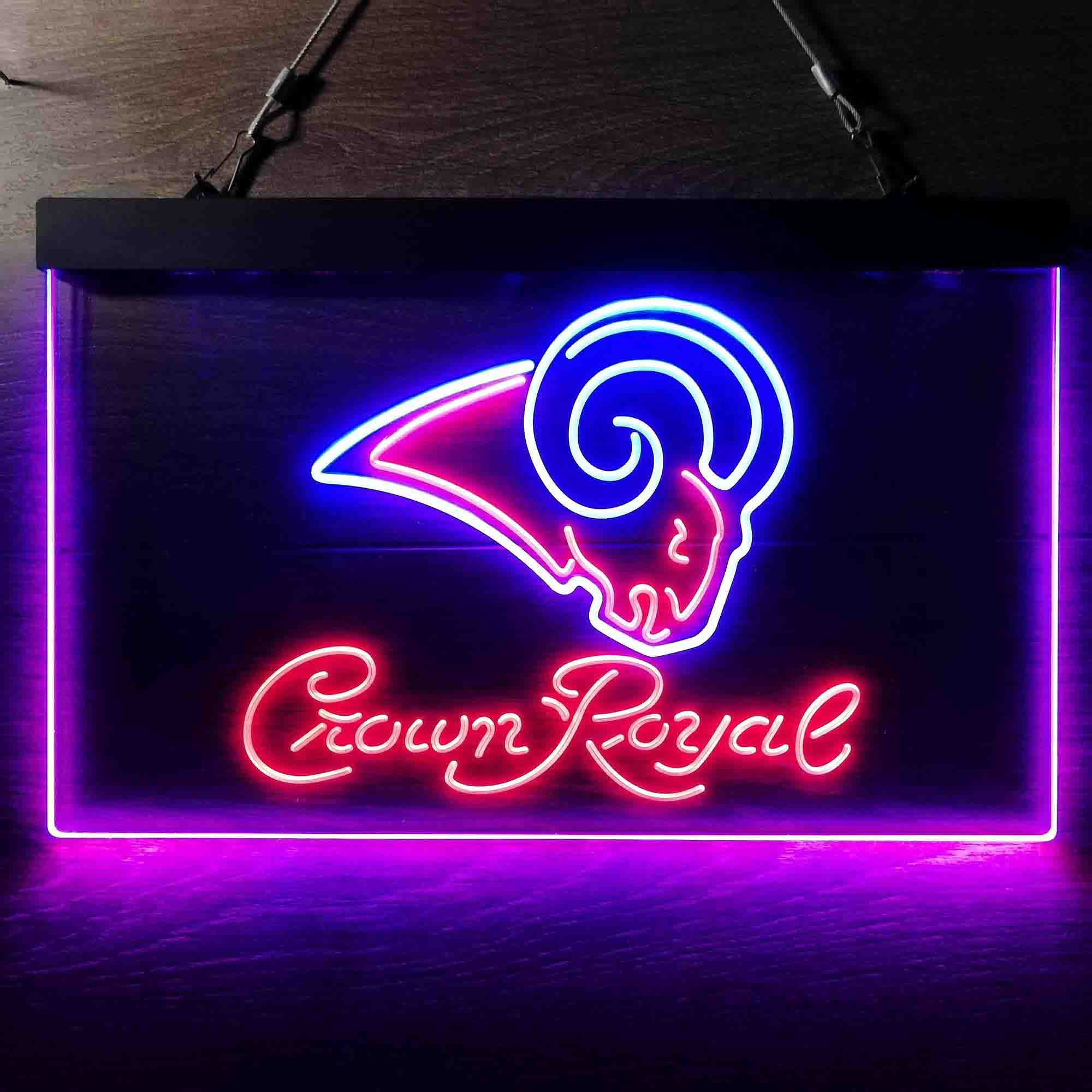 Los Angeles Rams Crown Royal Bar Neon-Like LED Sign - Image 12