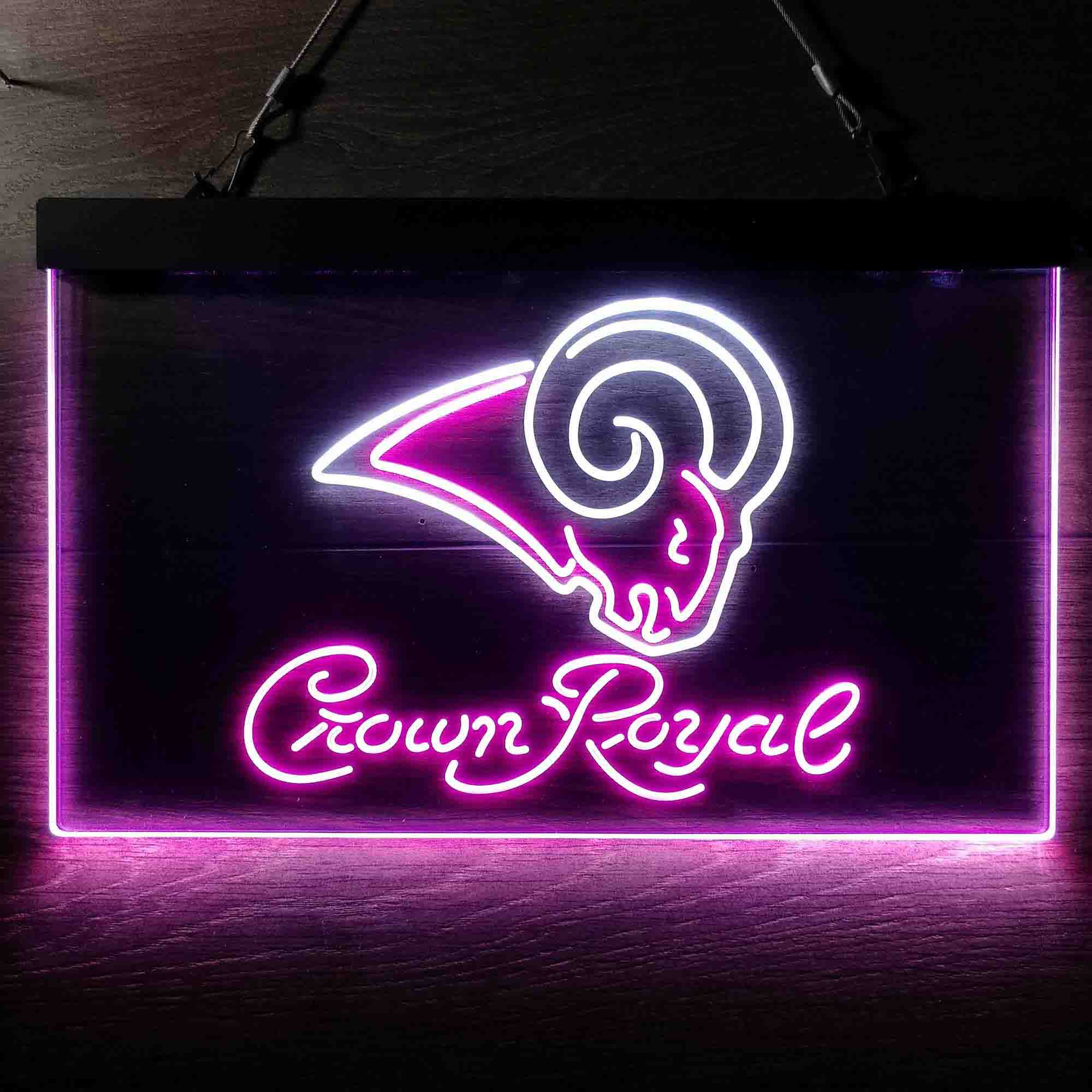Los Angeles Rams Crown Royal Bar Neon-Like LED Sign - Image 13