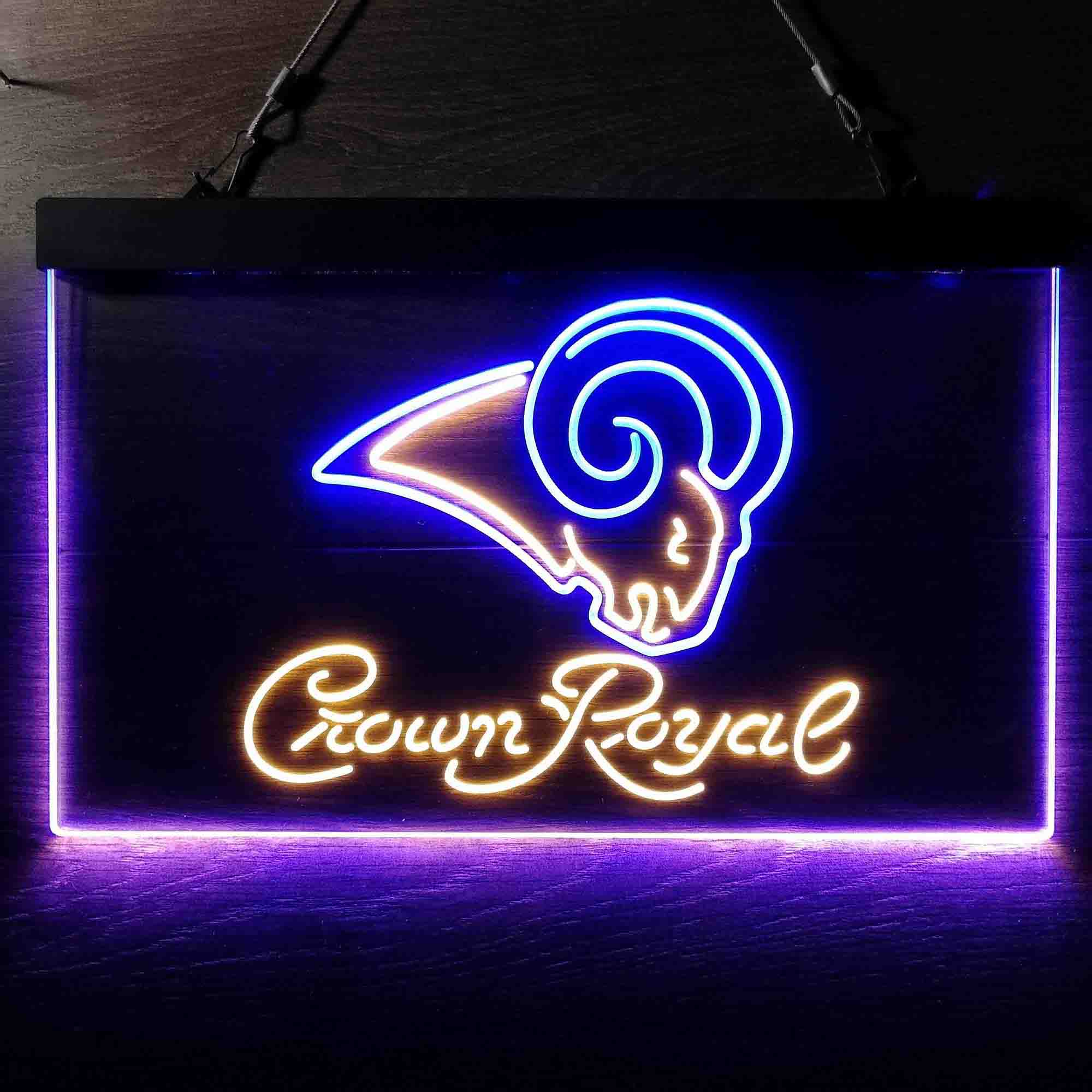 Los Angeles Rams Crown Royal Bar Neon-Like LED Sign - Image 7