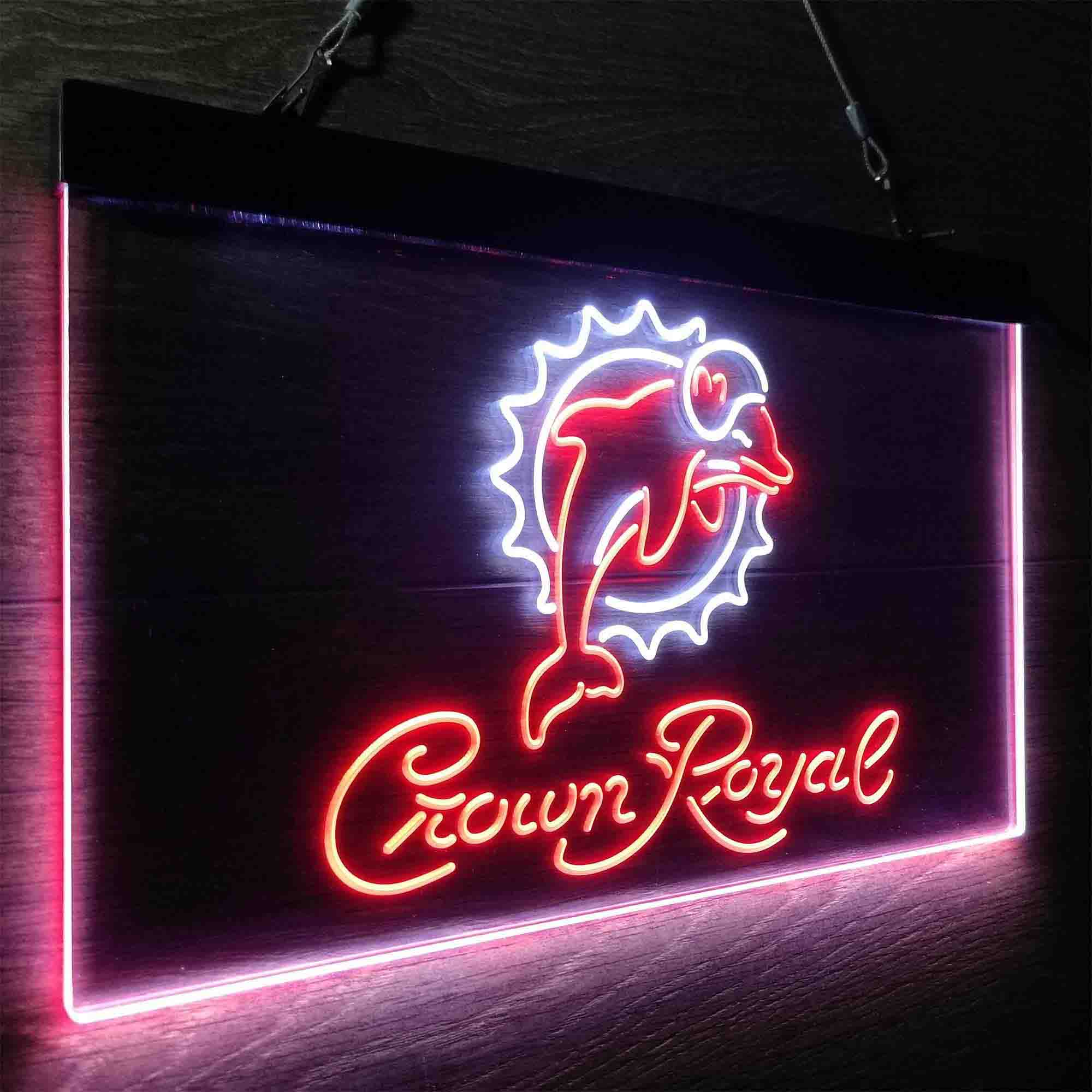Miami Dolphins Crown Royal Neon-Like LED Sign - Image 26