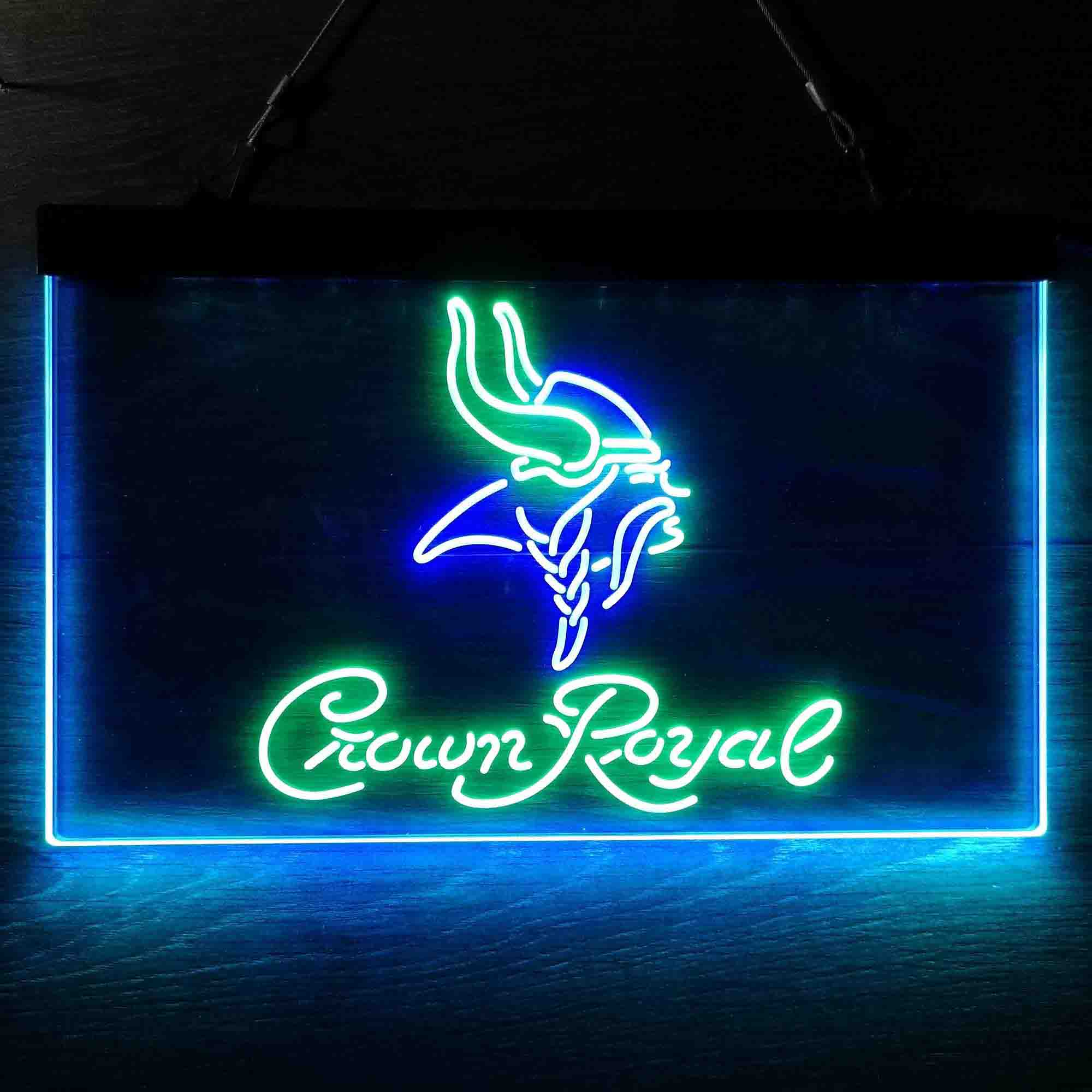 Minnesota Vikings Crown Royal Neon-Like LED Sign - Image 2