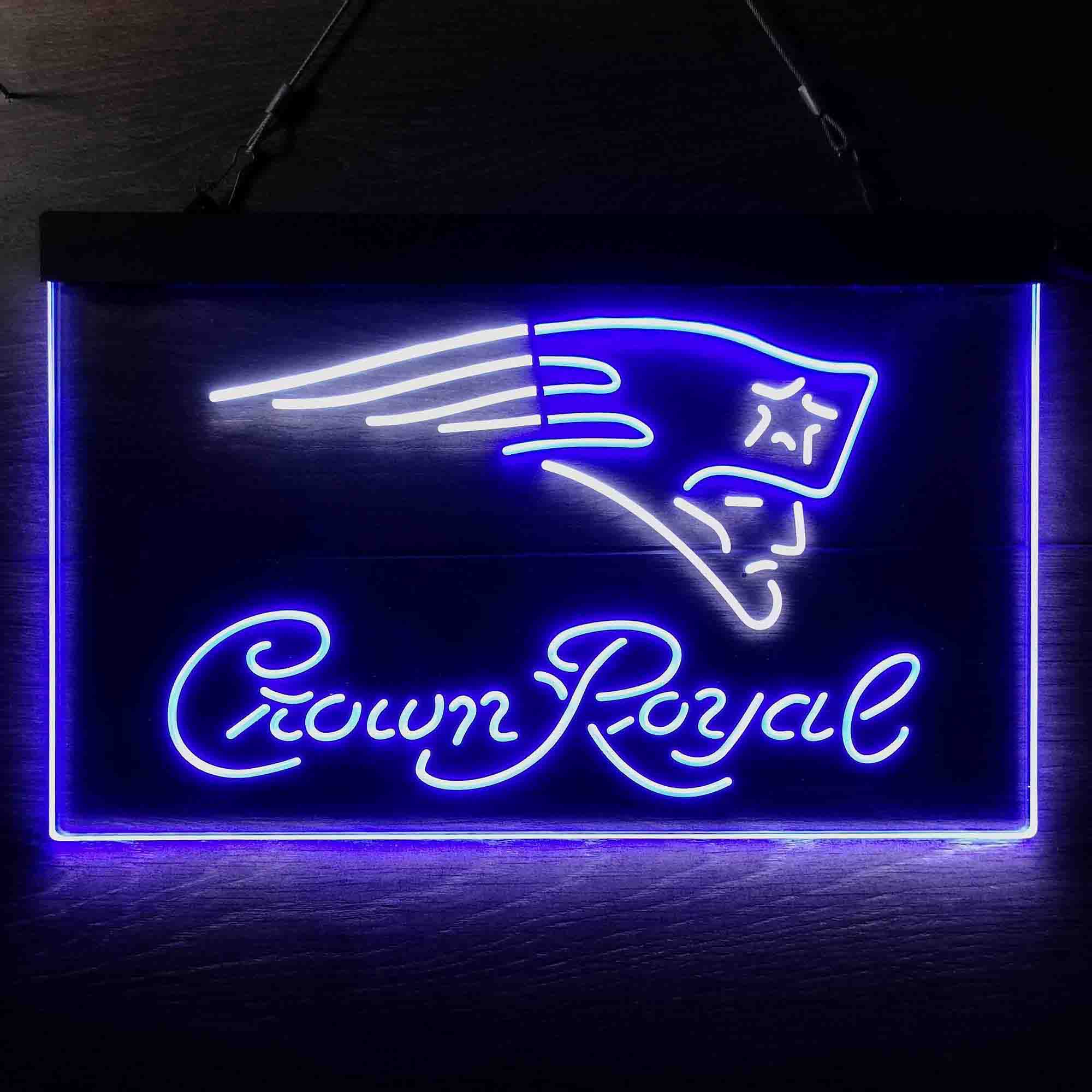 New England Patriots Crown Royal Neon-Like LED Sign - Image 2