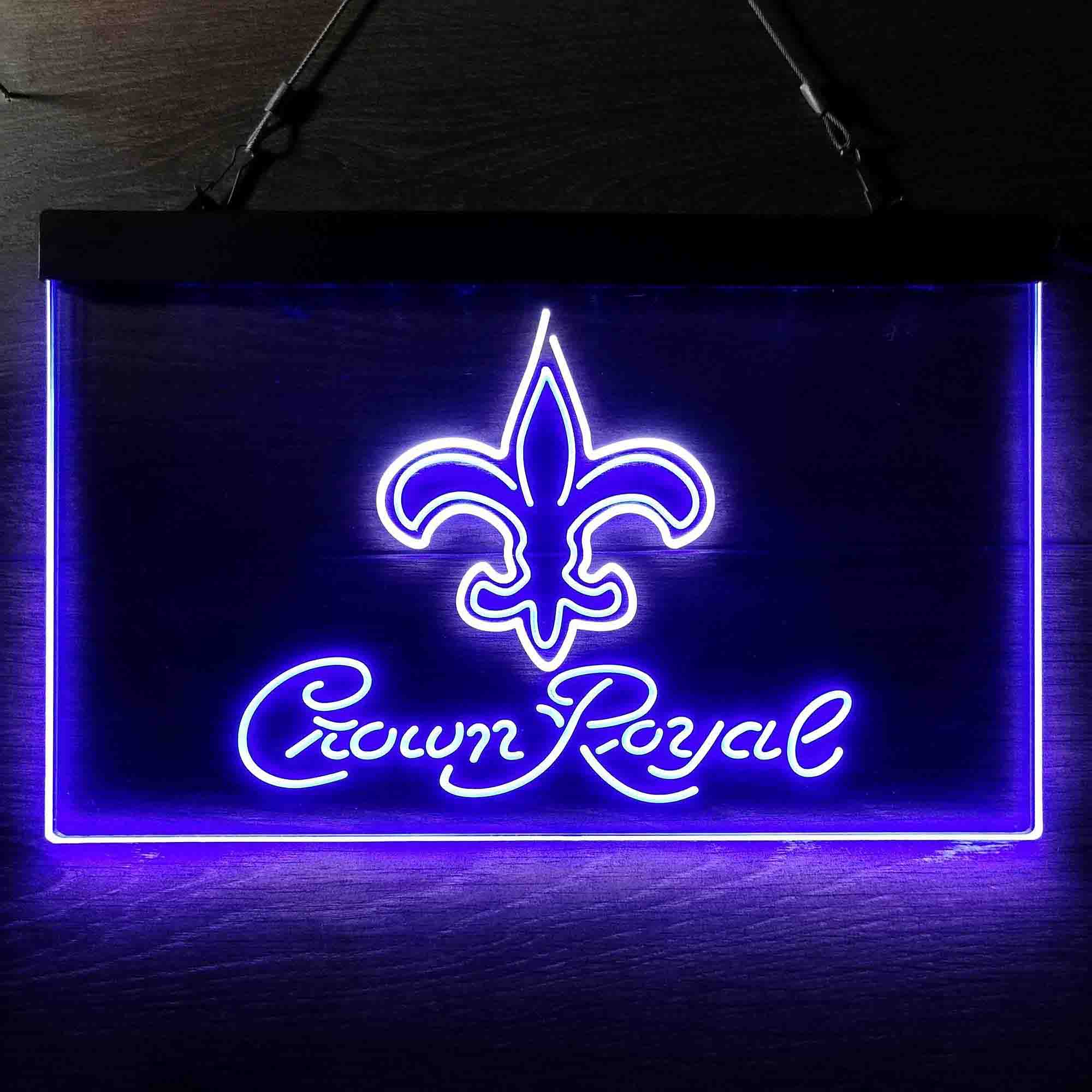 New Orleans Saints Crown Royal Neon-Like LED Sign