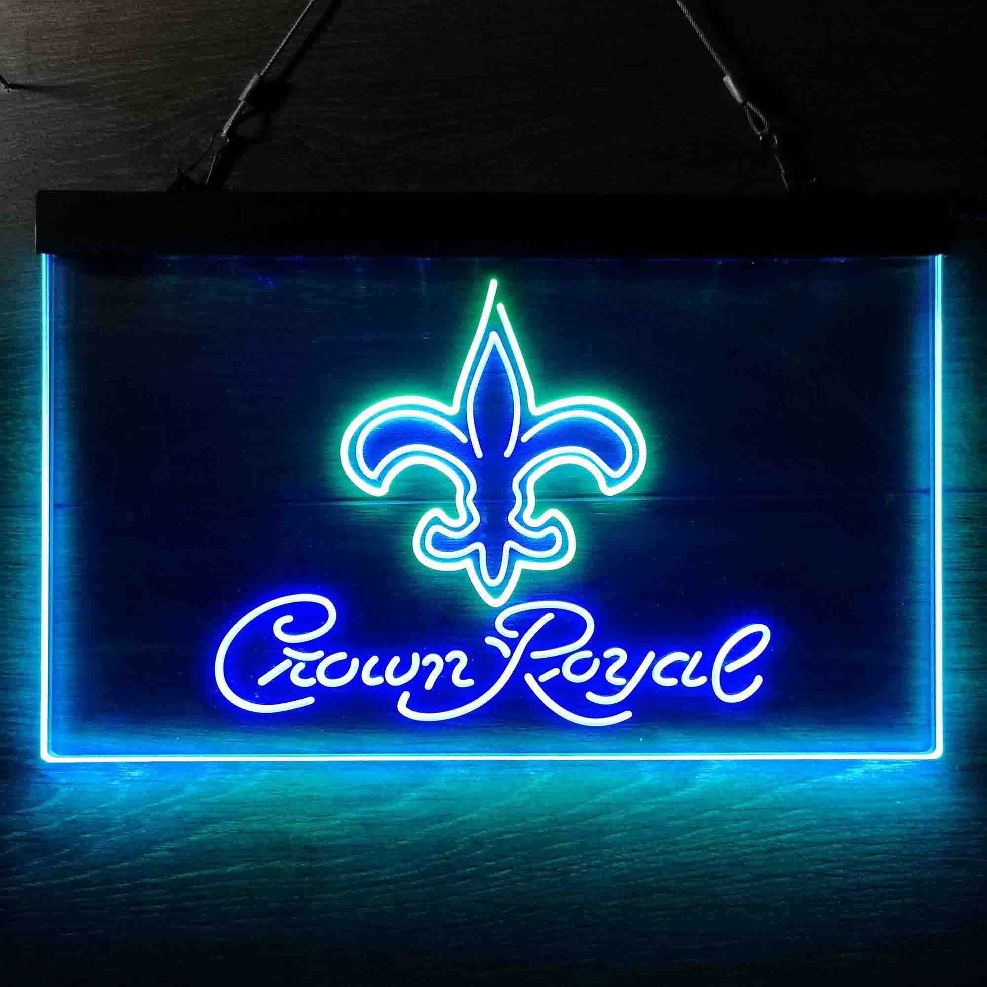 New Orleans Saints Crown Royal Neon-Like LED Sign - Image 4
