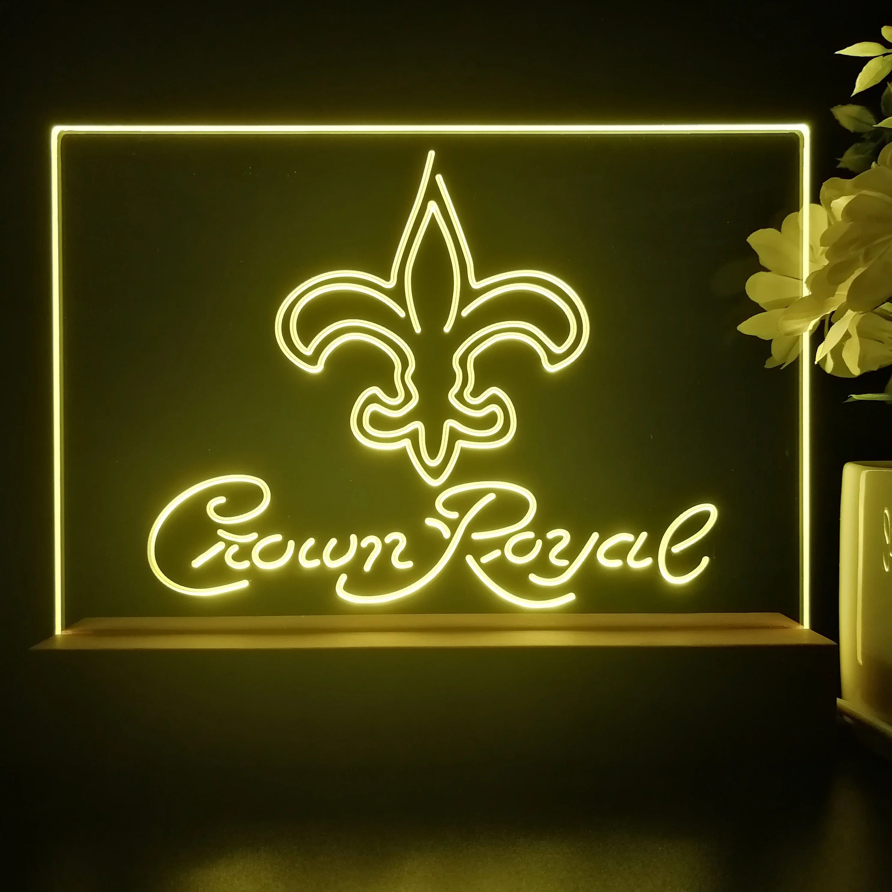Crown Royal Bar New Orleans Saints Est. 1967 Night Light Pub Bar Lamp - Image 4